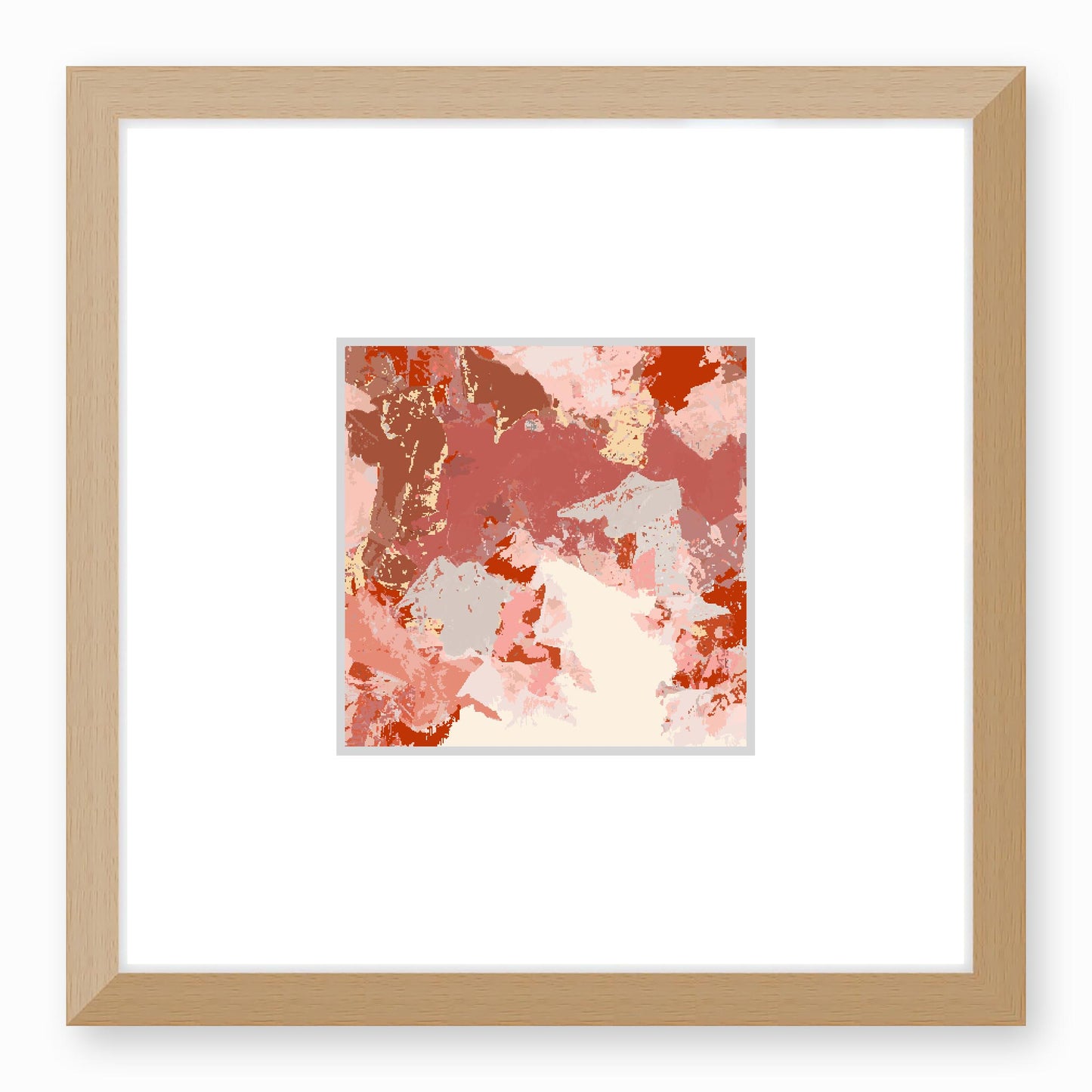 Framed Graphic Art Print, Faux Mat - 12x12 inches | FMS-1130-7692, Prints, Graphic art, Natural Frame, 30 x 30 cm ,12 x 12 inches