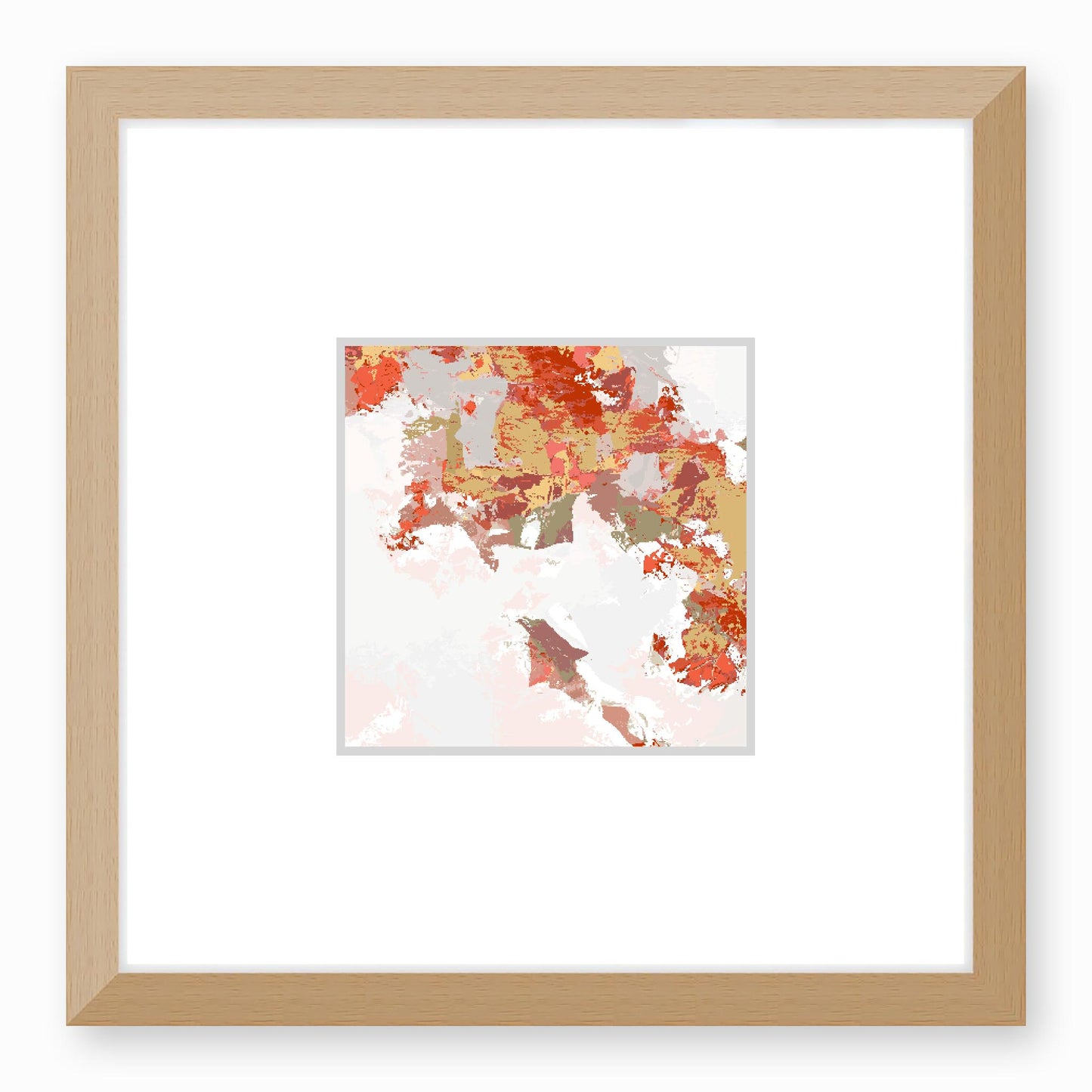 Framed Graphic Art Print, Faux Mat - 12x12 inches | FMS-1130-7693, Prints, Graphic art, Natural Frame, 30 x 30 cm ,12 x 12 inches