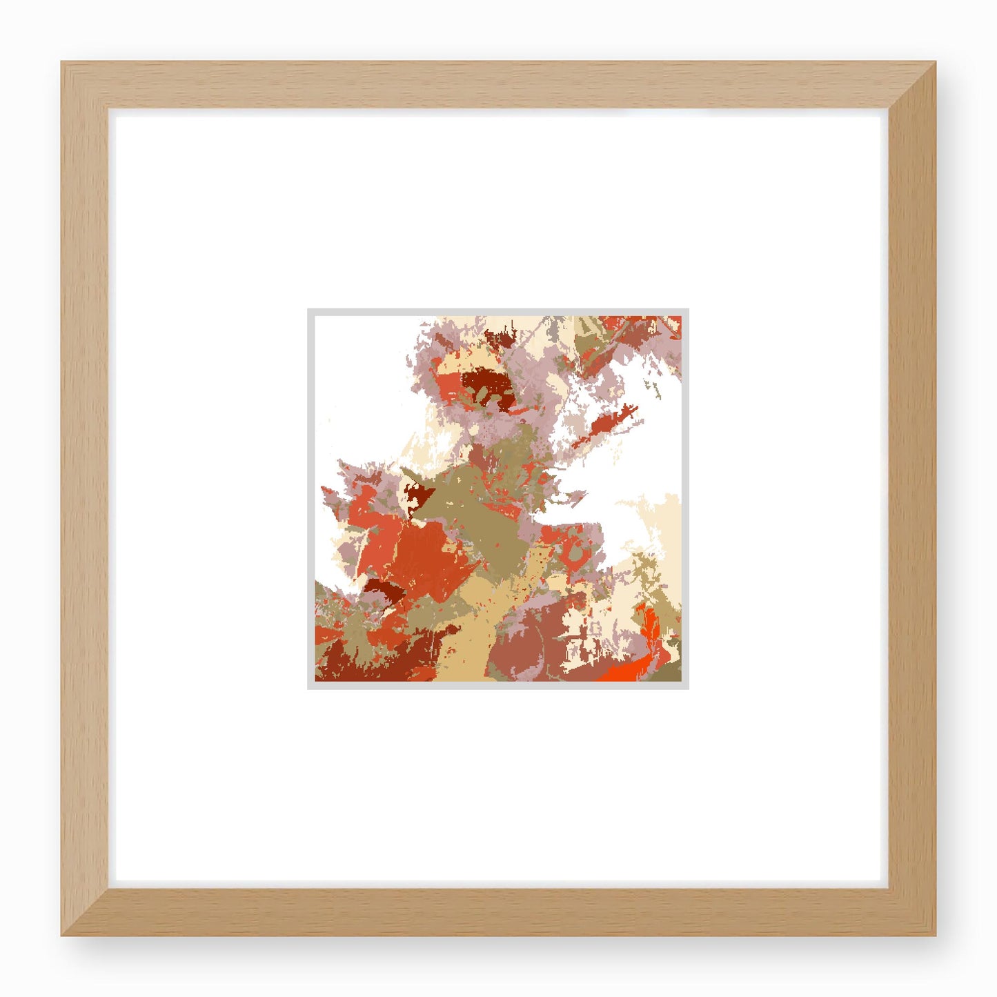 Framed Graphic Art Print, Faux Mat - 12x12 inches | FMS-1130-7694, Prints, Graphic art, Natural Frame, 30 x 30 cm ,12 x 12 inches