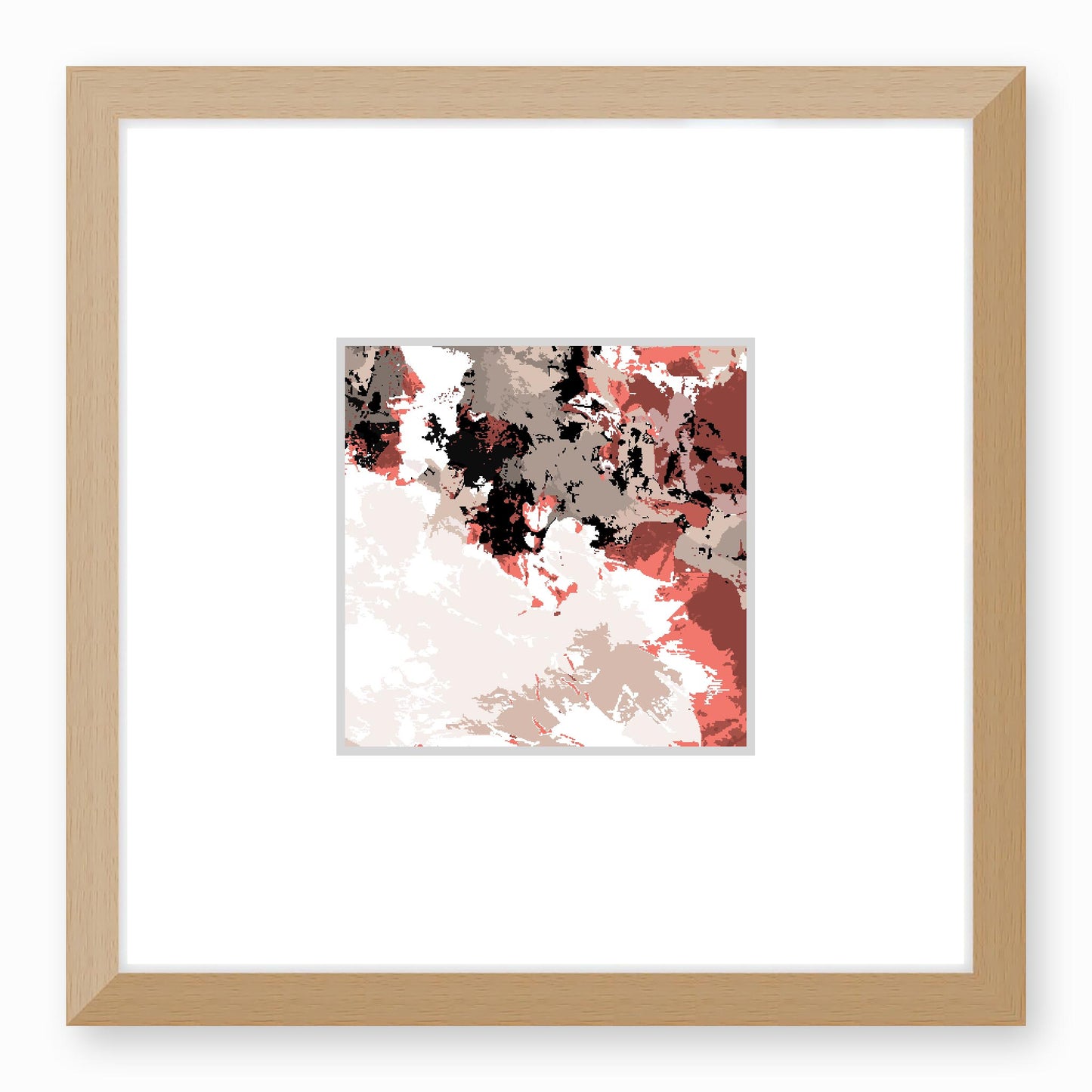 Framed Graphic Art Print, Faux Mat - 12x12 inches | FMS-1130-7695, Prints, Graphic art, Natural Frame, 30 x 30 cm ,12 x 12 inches
