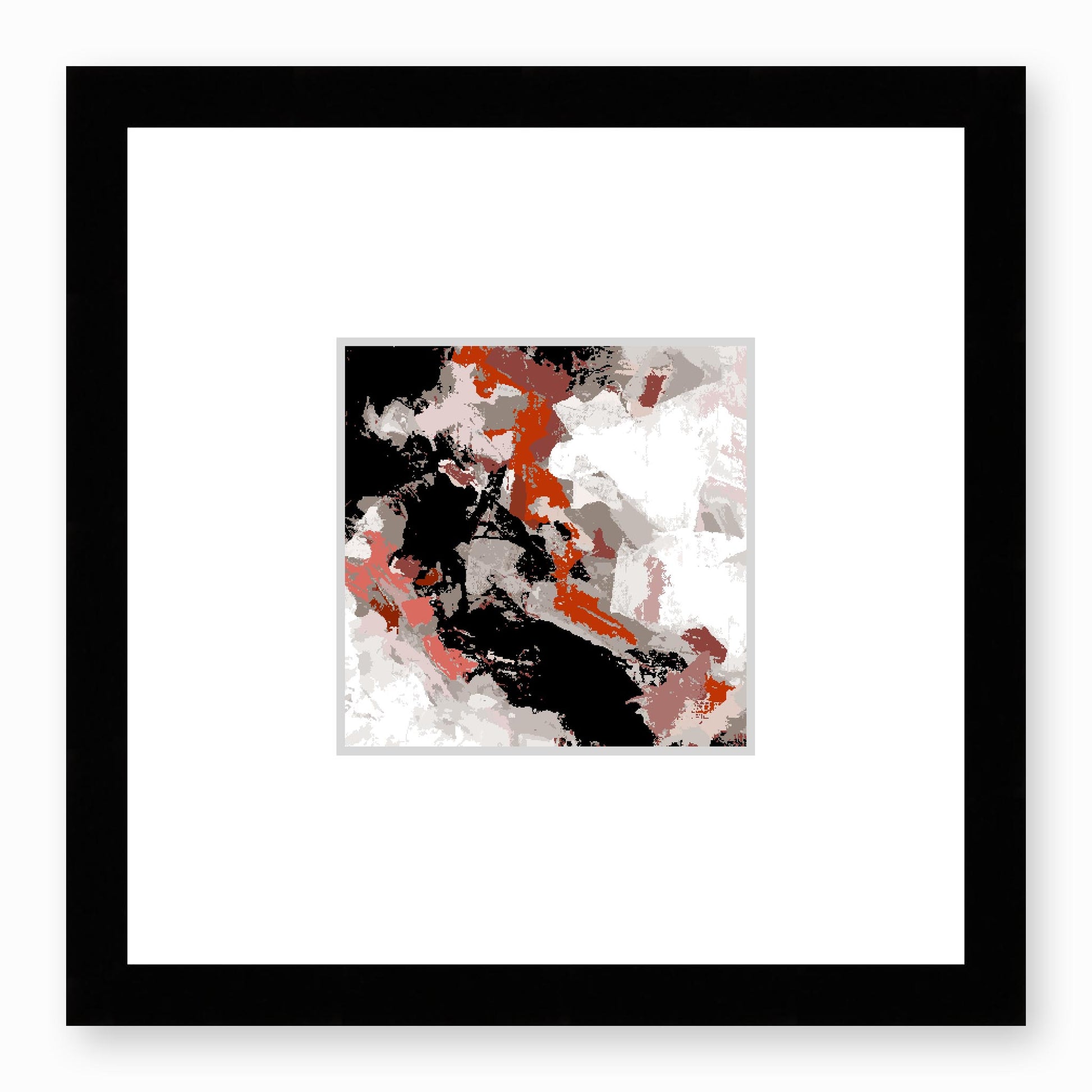 Framed Graphic Art Print, Faux Mat - 12x12 inches | FMS-1130-7696, Prints, Graphic art, Black Frame, 30 x 30 cm ,12 x 12 inches
