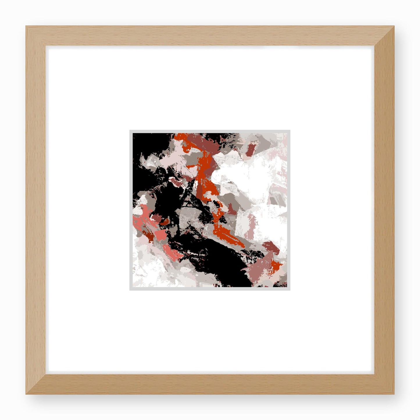 Framed Graphic Art Print, Faux Mat - 12x12 inches | FMS-1130-7696, Prints, Graphic art, Natural Frame, 30 x 30 cm ,12 x 12 inches
