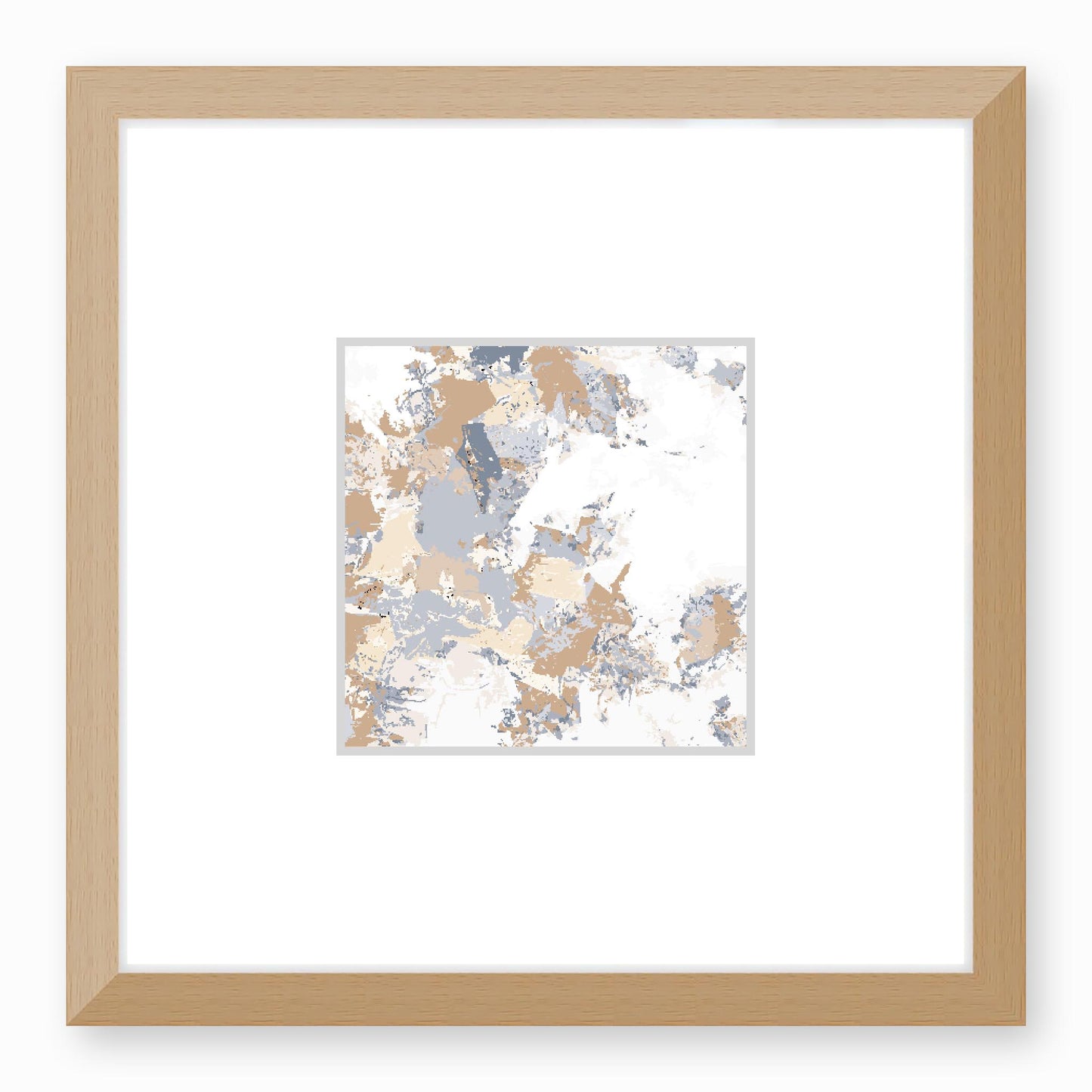 Framed Graphic Art Print, Faux Mat - 12x12 inches | FMS-1163-7695, Prints, Graphic art, Natural Frame, 30 x 30 cm ,12 x 12 inches