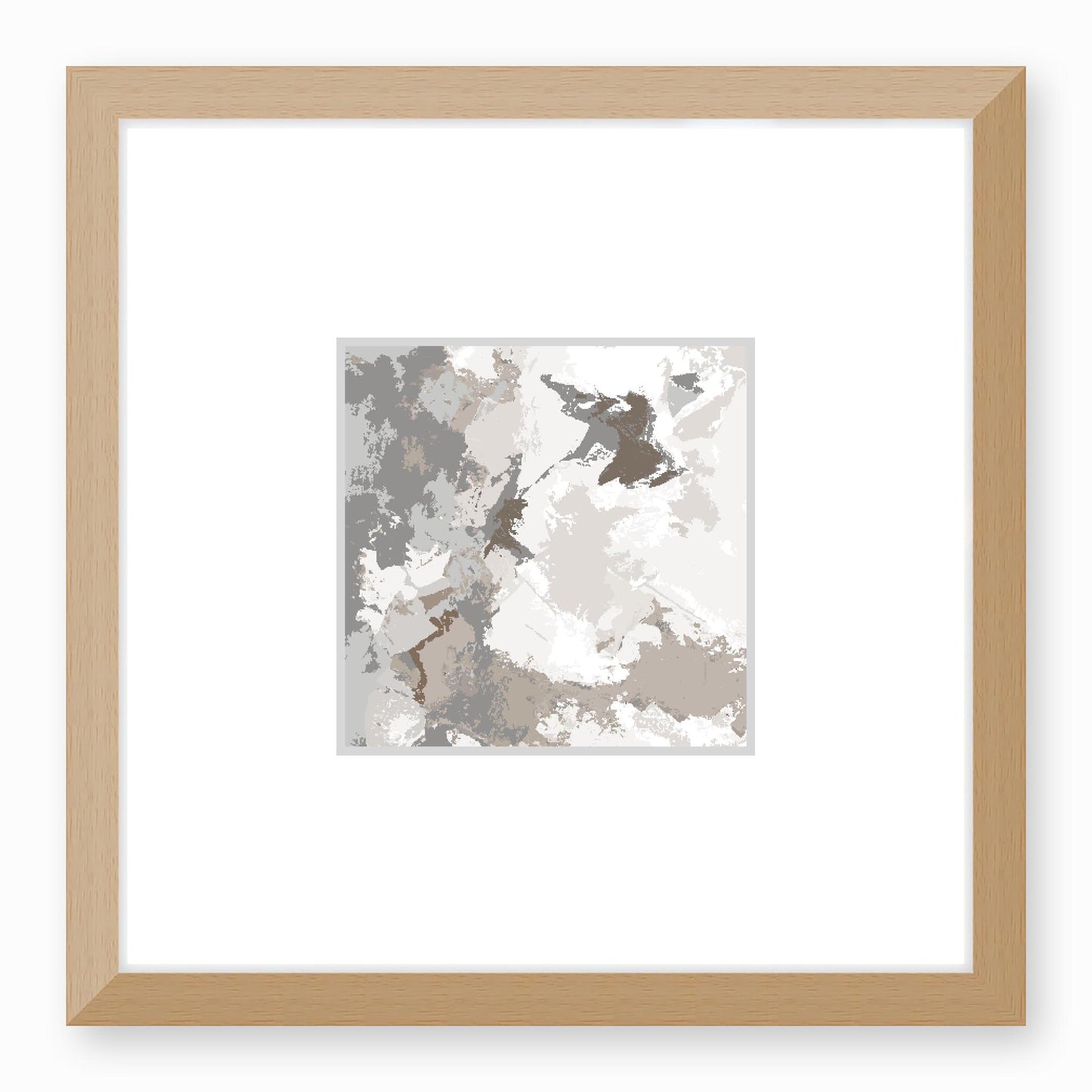 Framed Graphic Art Print, Faux Mat - 12x12 inches | FMS-1171-7691, Prints, Graphic art, Natural Frame, 30 x 30 cm ,12 x 12 inches