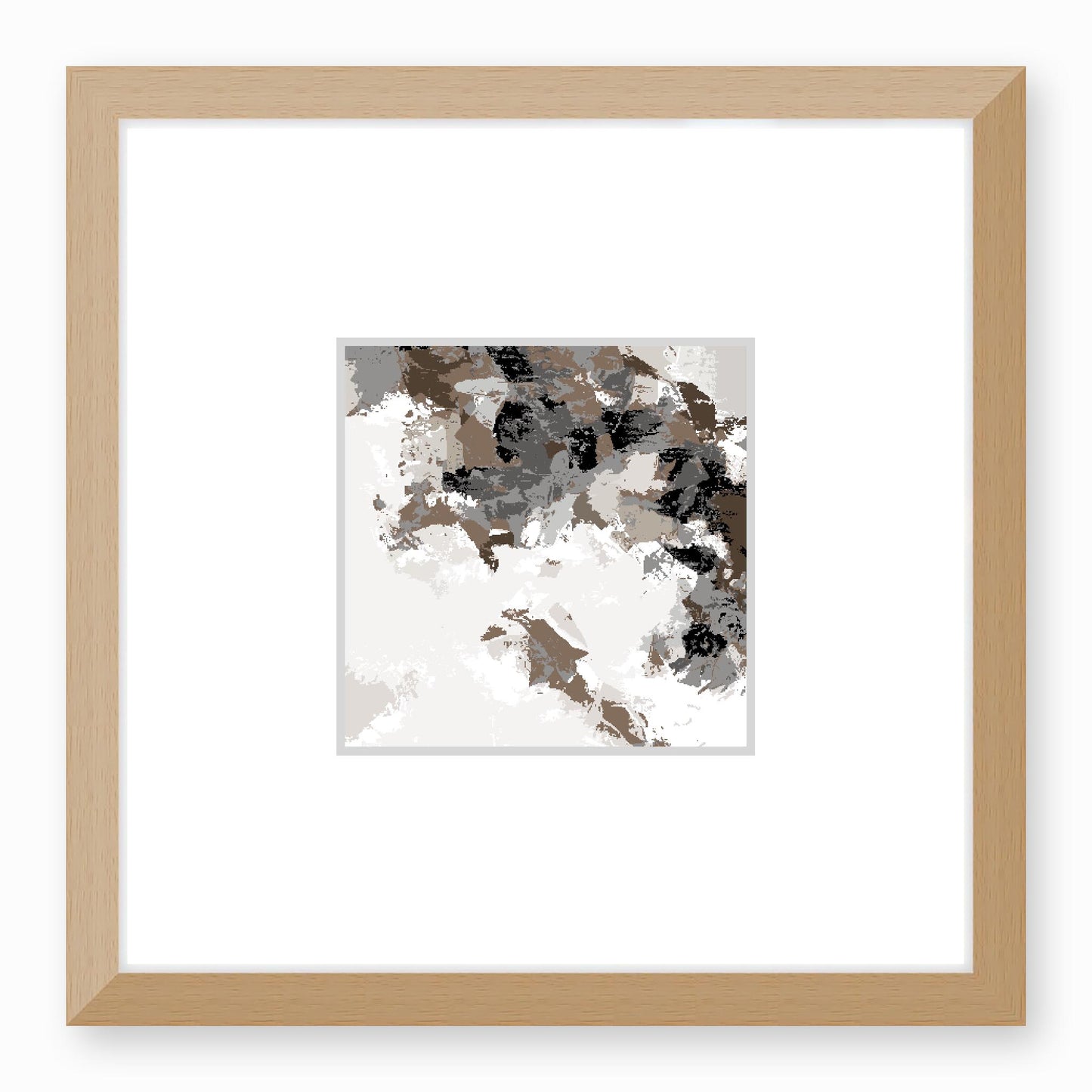 Framed Graphic Art Print, Faux Mat - 12x12 inches | FMS-1171-7693, Prints, Graphic art, Natural Frame, 30 x 30 cm ,12 x 12 inches