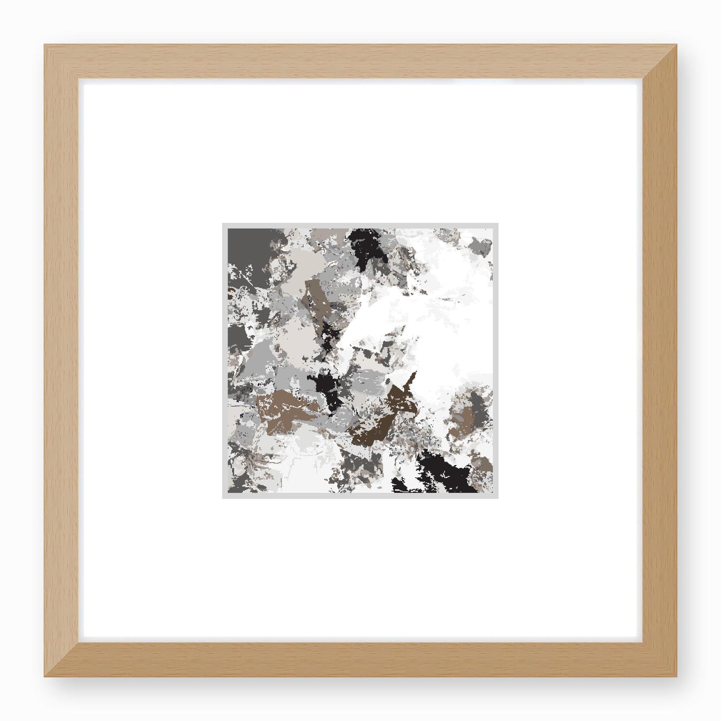 Framed Graphic Art Print, Faux Mat - 12x12 inches | FMS-1171-7695, Prints, Graphic art, Natural Frame, 30 x 30 cm ,12 x 12 inches