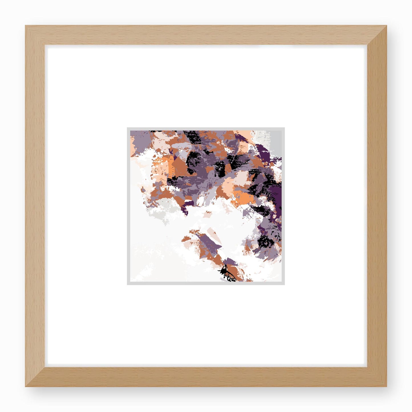 Framed Graphic Art Print, Faux Mat - 12x12 inches | FMS-1181-7693, Prints, Graphic art, Natural Frame, 30 x 30 cm ,12 x 12 inches