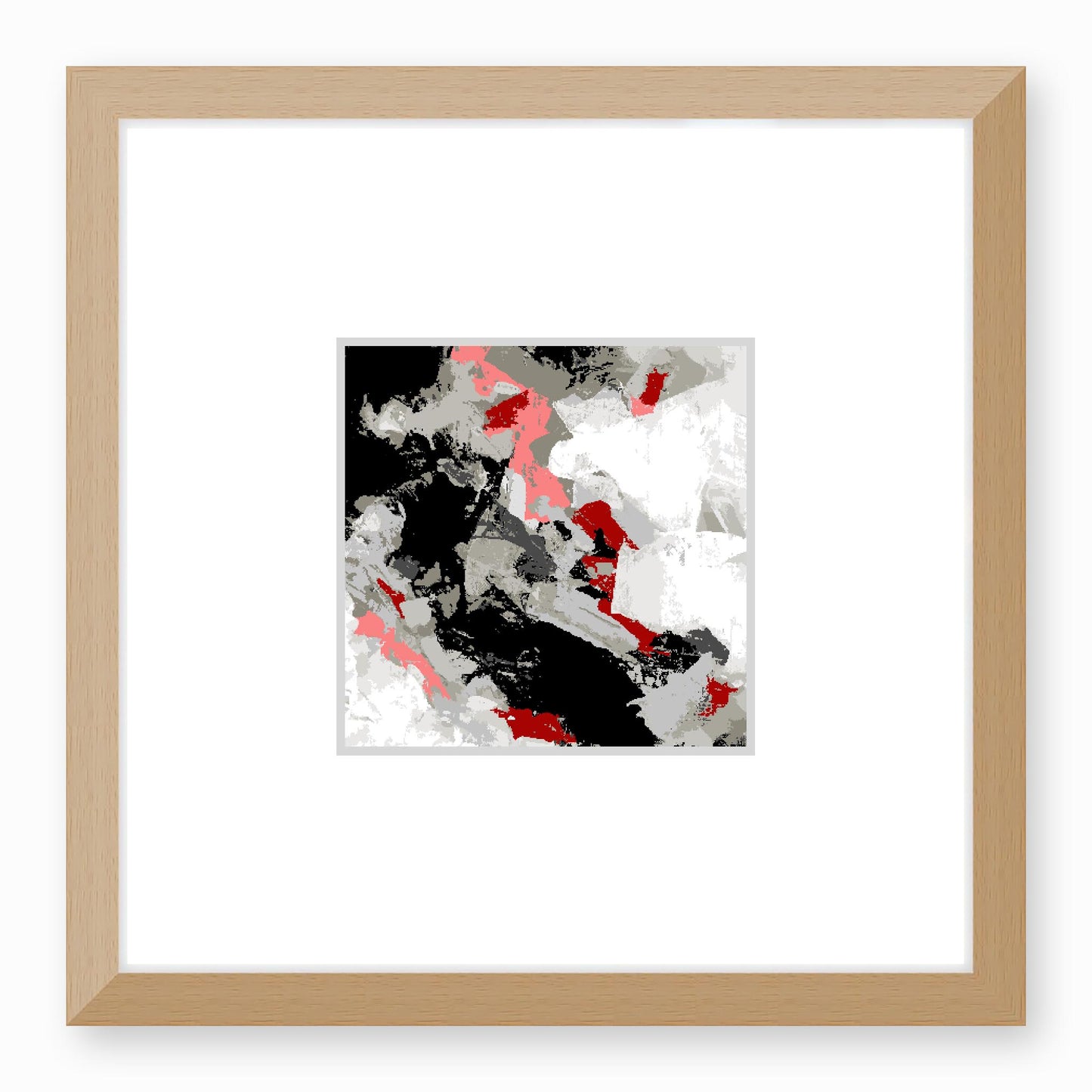 Framed Graphic Art Print, Faux Mat - 12x12 inches | FMS-1192-7690, Prints, Graphic art, Natural Frame, 30 x 30 cm ,12 x 12 inches