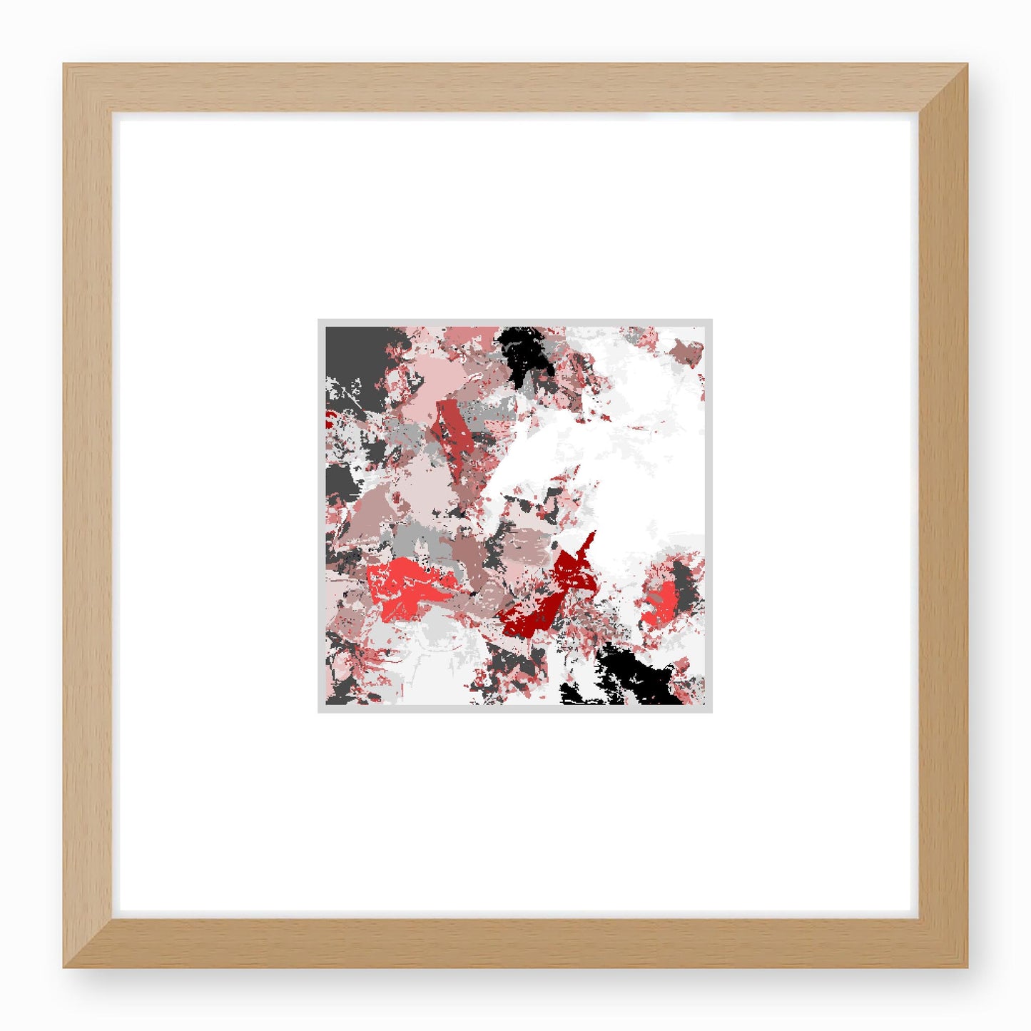 Framed Graphic Art Print, Faux Mat - 12x12 inches | FMS-1191-7695, Prints, Graphic art, Natural Frame, 30 x 30 cm ,12 x 12 inches