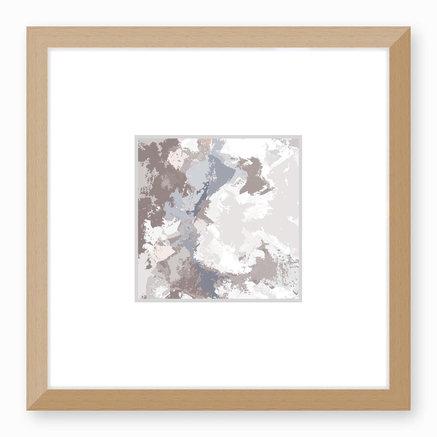 Framed Graphic Art Print, Faux Mat - 12x12 inches | FMS-1220-7691, Prints, Fine art, Natural Frame, 30 x 30 cm ,12 x 12 inches