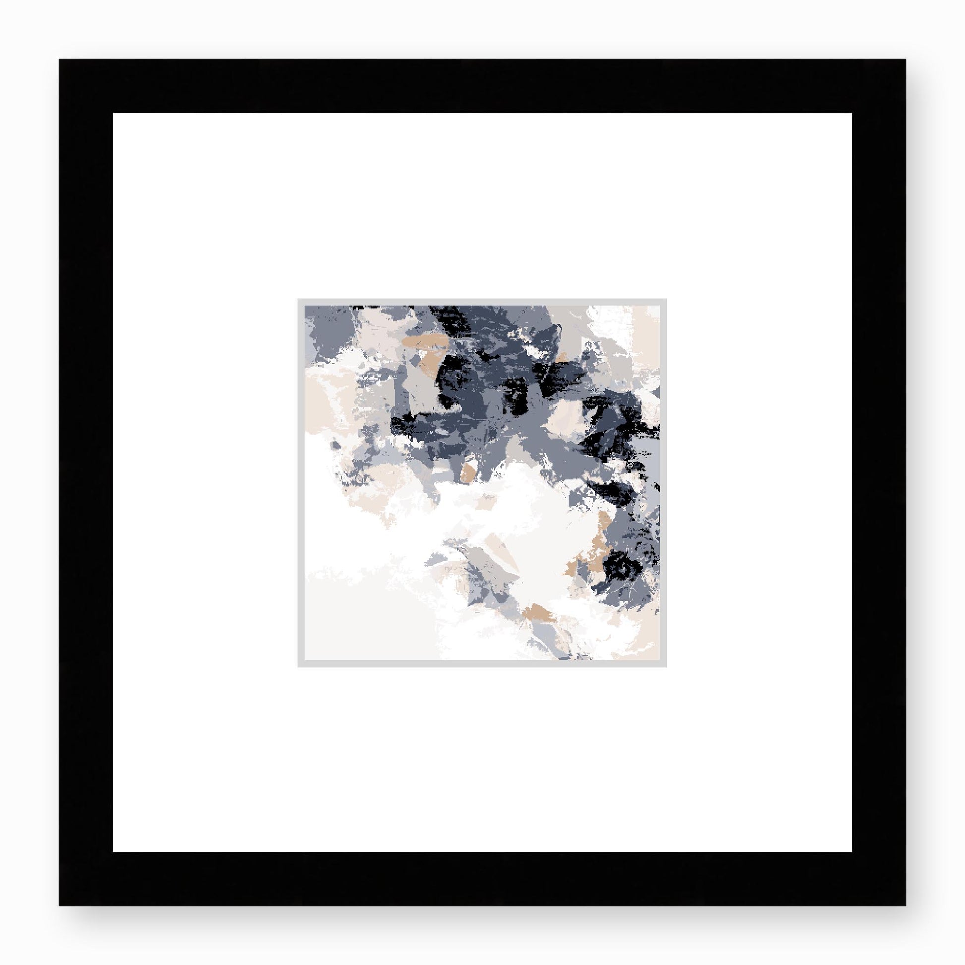 Framed Graphic Art Print, Faux Mat - 12x12 inches | FMS-1220-7693, Prints, Fine art, Black Frame, 30 x 30 cm ,12 x 12 inches