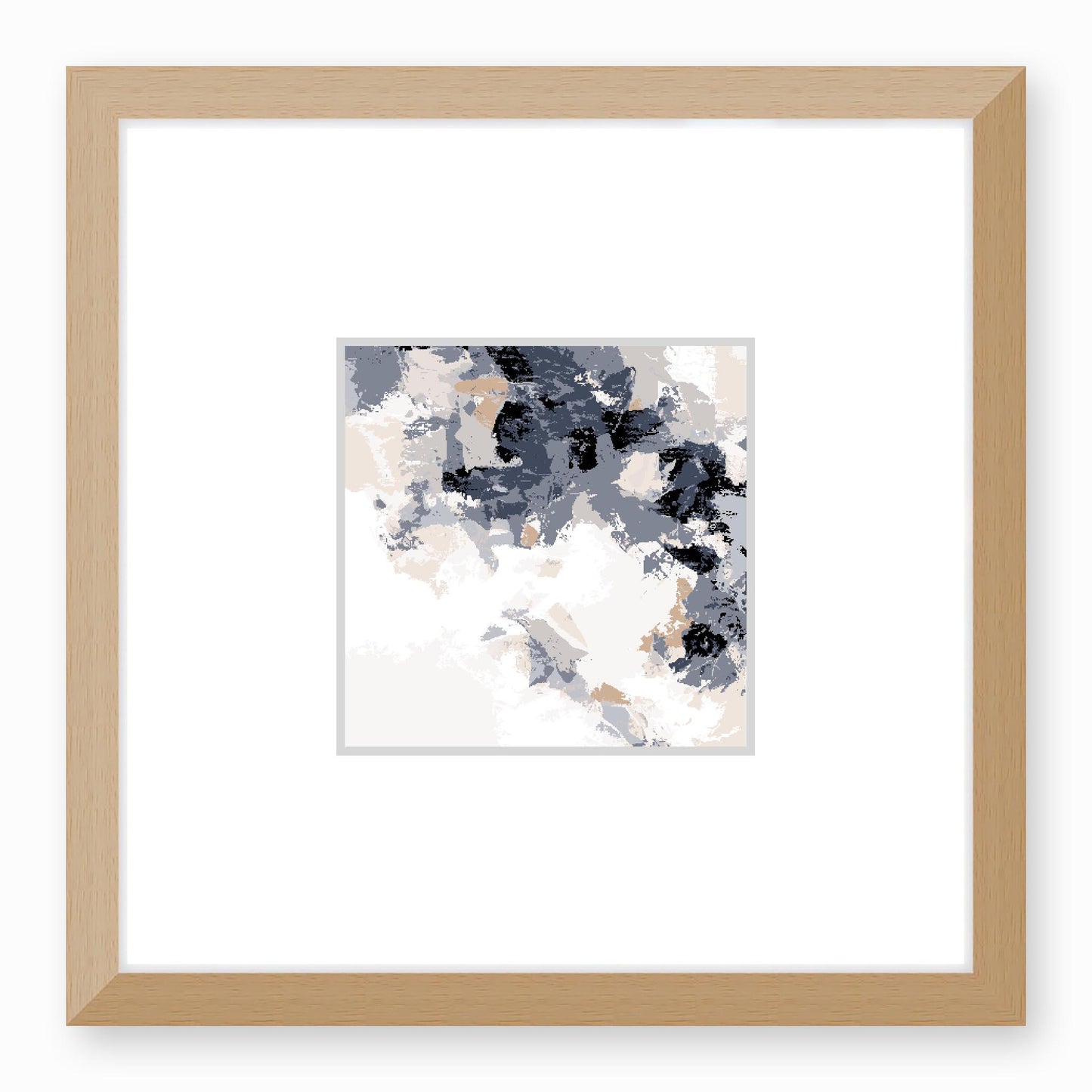 Framed Graphic Art Print, Faux Mat - 12x12 inches | FMS-1220-7693, Prints, Fine art, Natural Frame, 30 x 30 cm ,12 x 12 inches