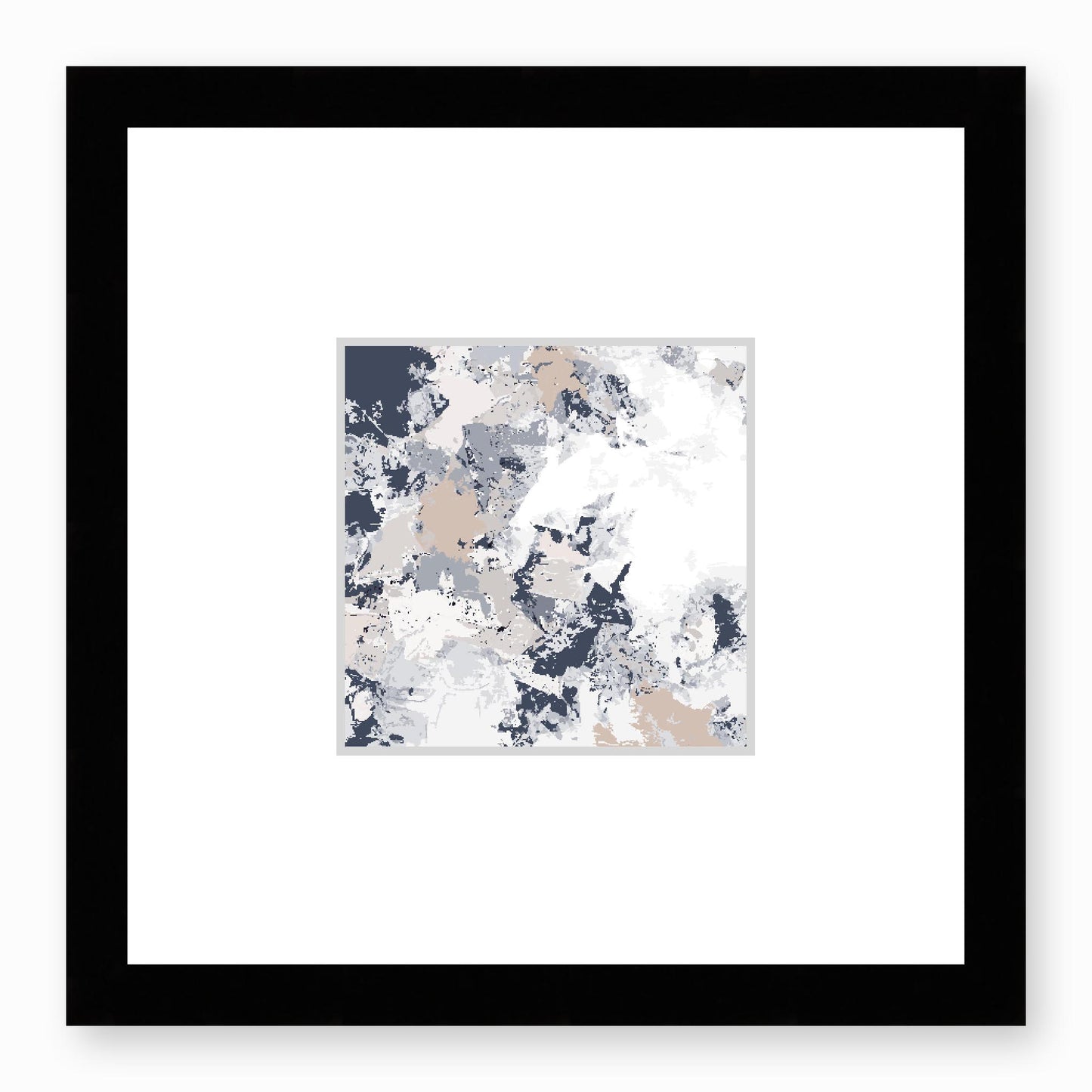 Framed Graphic Art Print, Faux Mat - 12x12 inches | FMS-1220-7695, Prints, Fine art, Black Frame, 30 x 30 cm ,12 x 12 inches