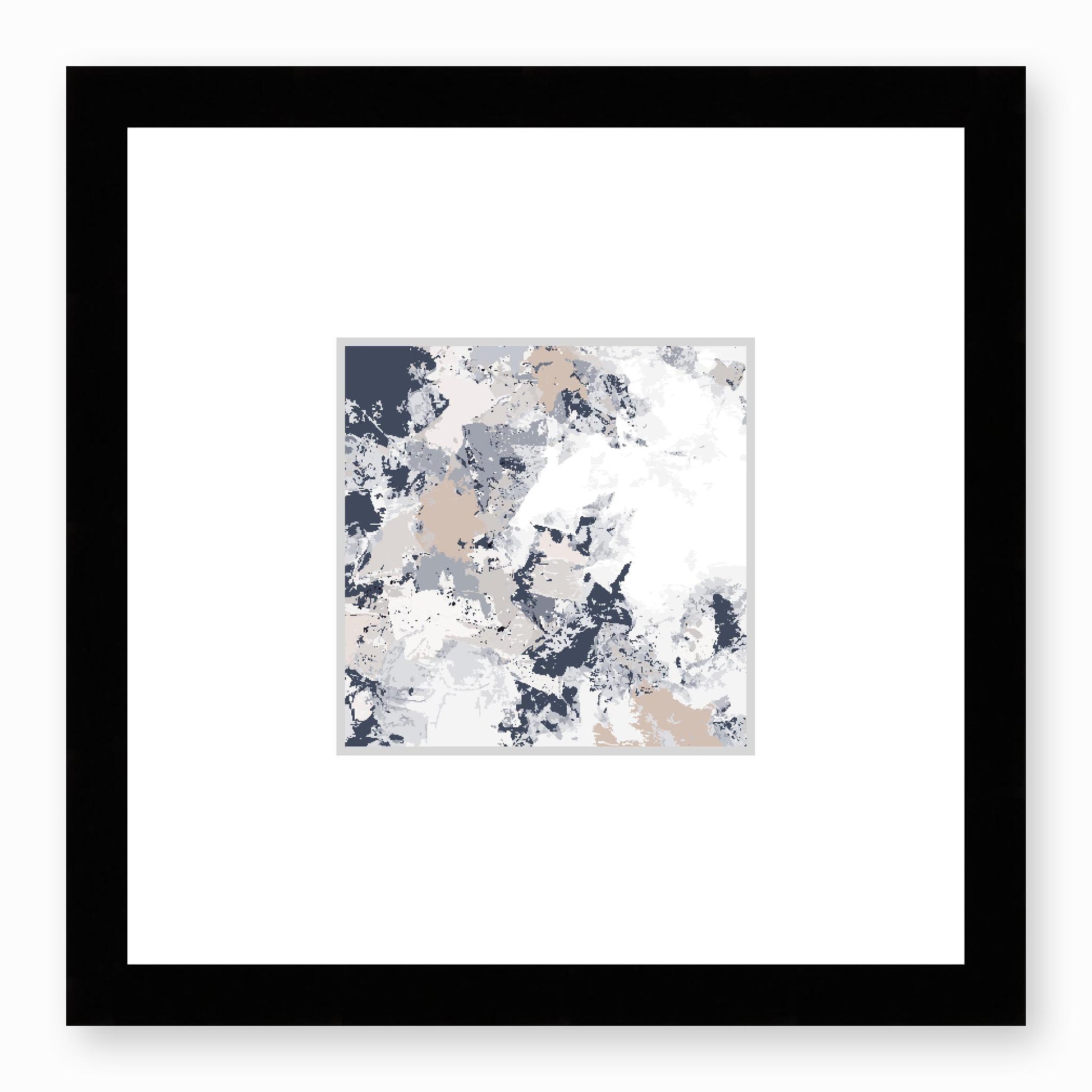 Framed Graphic Art Print, Faux Mat - 12x12 inches | FMS-1220-7695, Prints, Fine art, Black Frame, 30 x 30 cm ,12 x 12 inches