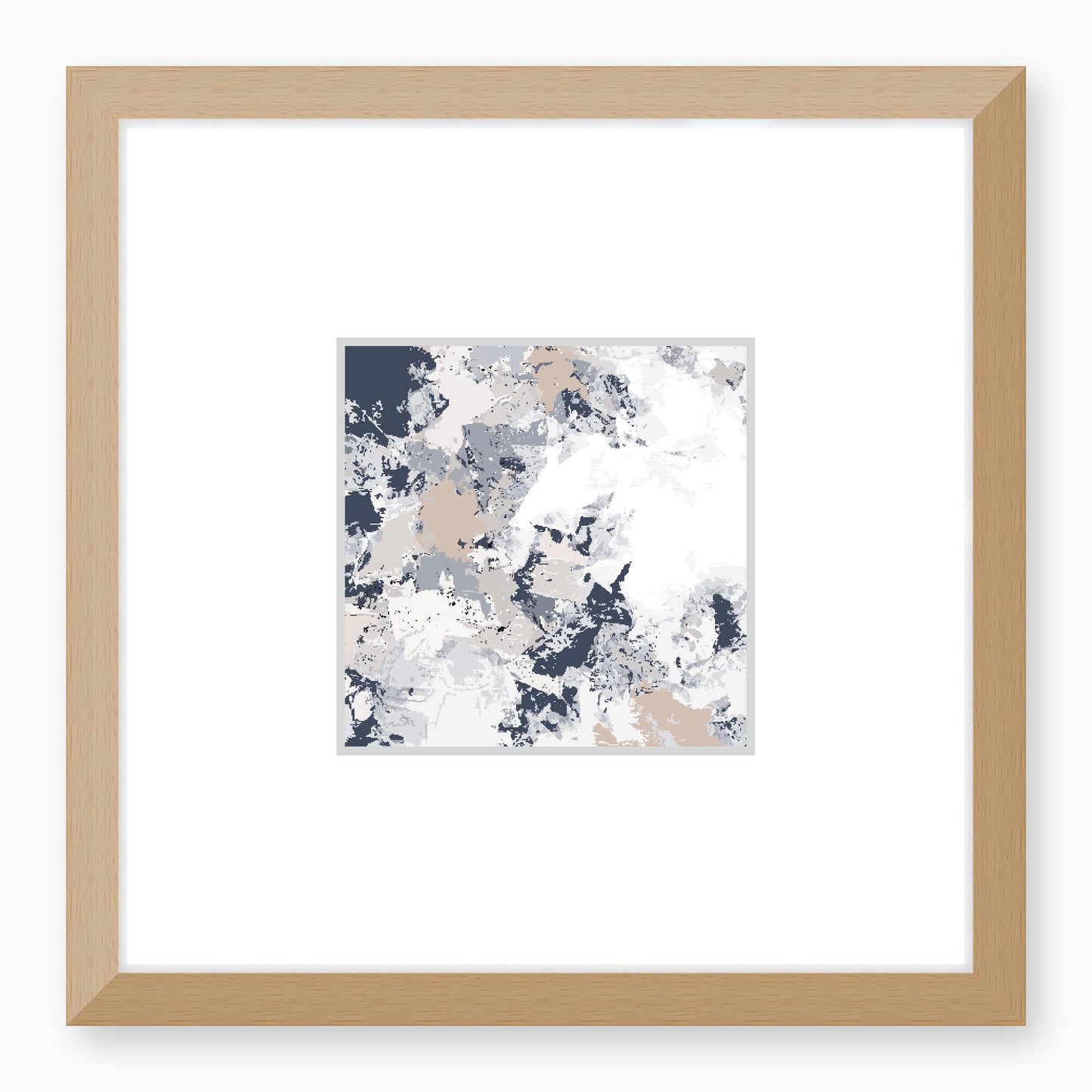 Framed Graphic Art Print, Faux Mat - 12x12 inches | FMS-1220-7695, Prints, Fine art, Natural Frame, 30 x 30 cm ,12 x 12 inches