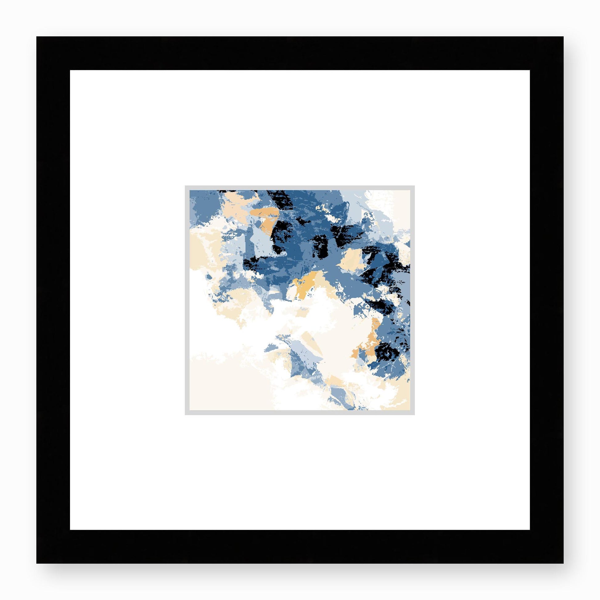 Framed Graphic Art Print, Faux Mat - 12x12 inches | FMS-1230-7693, Prints, Fine art, Black Frame, 30 x 30 cm ,12 x 12 inches