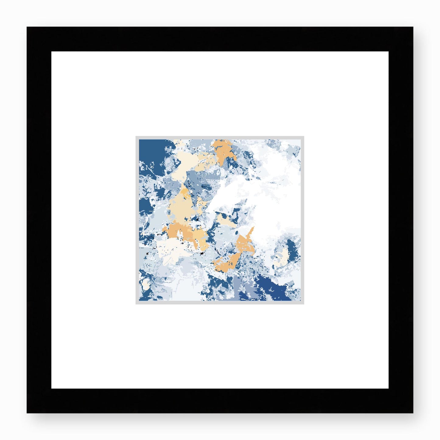 Framed Graphic Art Print, Faux Mat - 12x12 inches | FMS-1230-7695, Prints, Fine art, Black Frame, 30 x 30 cm ,12 x 12 inches