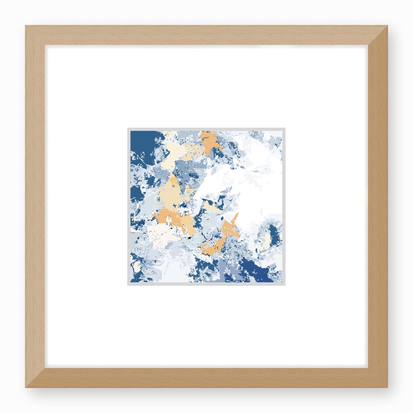 Framed Graphic Art Print, Faux Mat - 12x12 inches | FMS-1230-7695, Prints, Fine art, Natural Frame, 30 x 30 cm ,12 x 12 inches