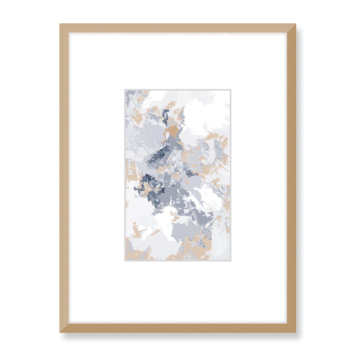 Framed Graphic Art Print, Faux Mat - 18x24 inches | FMV-1163-7698, Prints, Graphic art, Natural Frame, 45 x 60 cm ,18 x 24 inches
