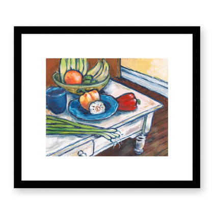 Framed Fine Art Print, White Mat - 14x12 inches | Still Life in Acrylic, FPH-1000-1101, Prints, Fine art, Black Frame, 36 x 30 cm, 14 x 12 inches