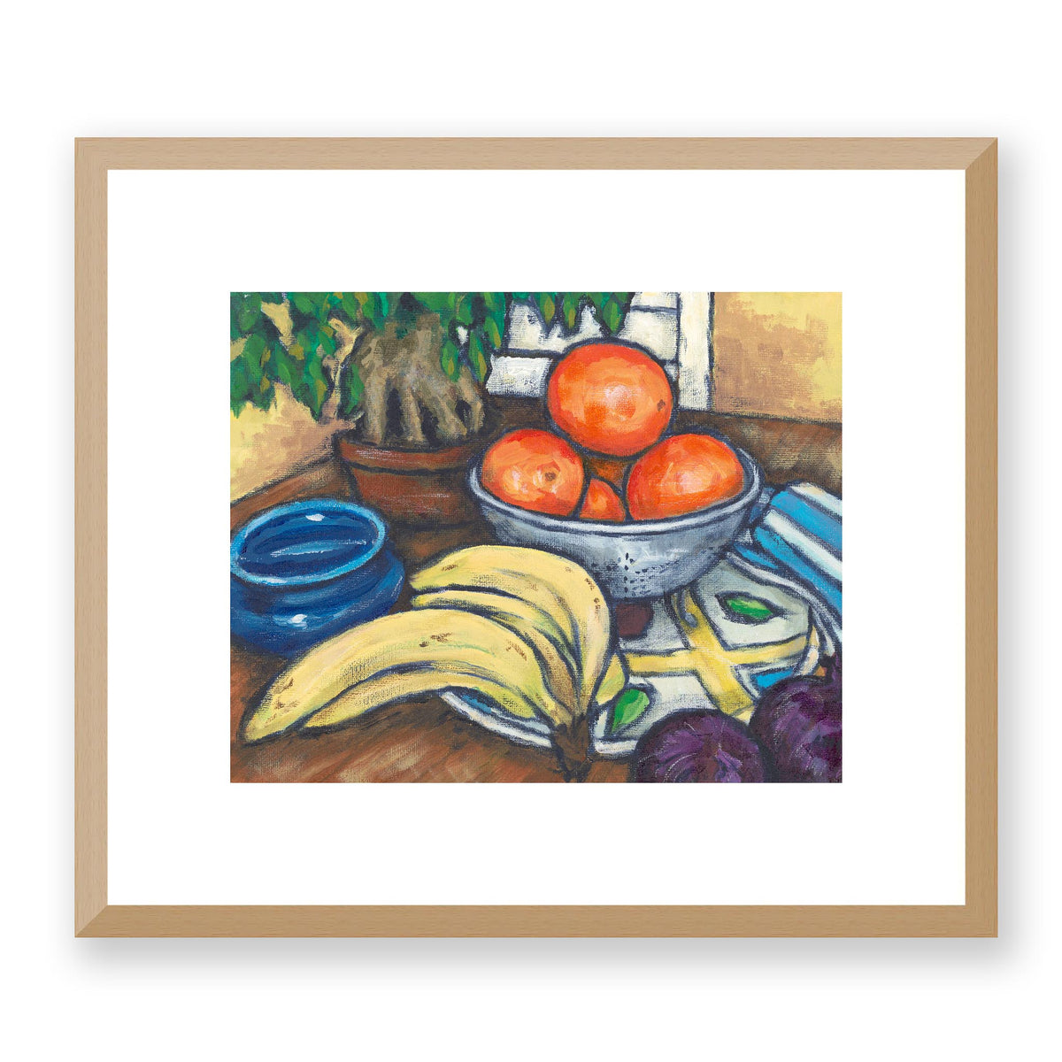 The Citrus Harvest Fine Art Print | 36 x 30 cm / 14 x 12 inches | Natural Frame