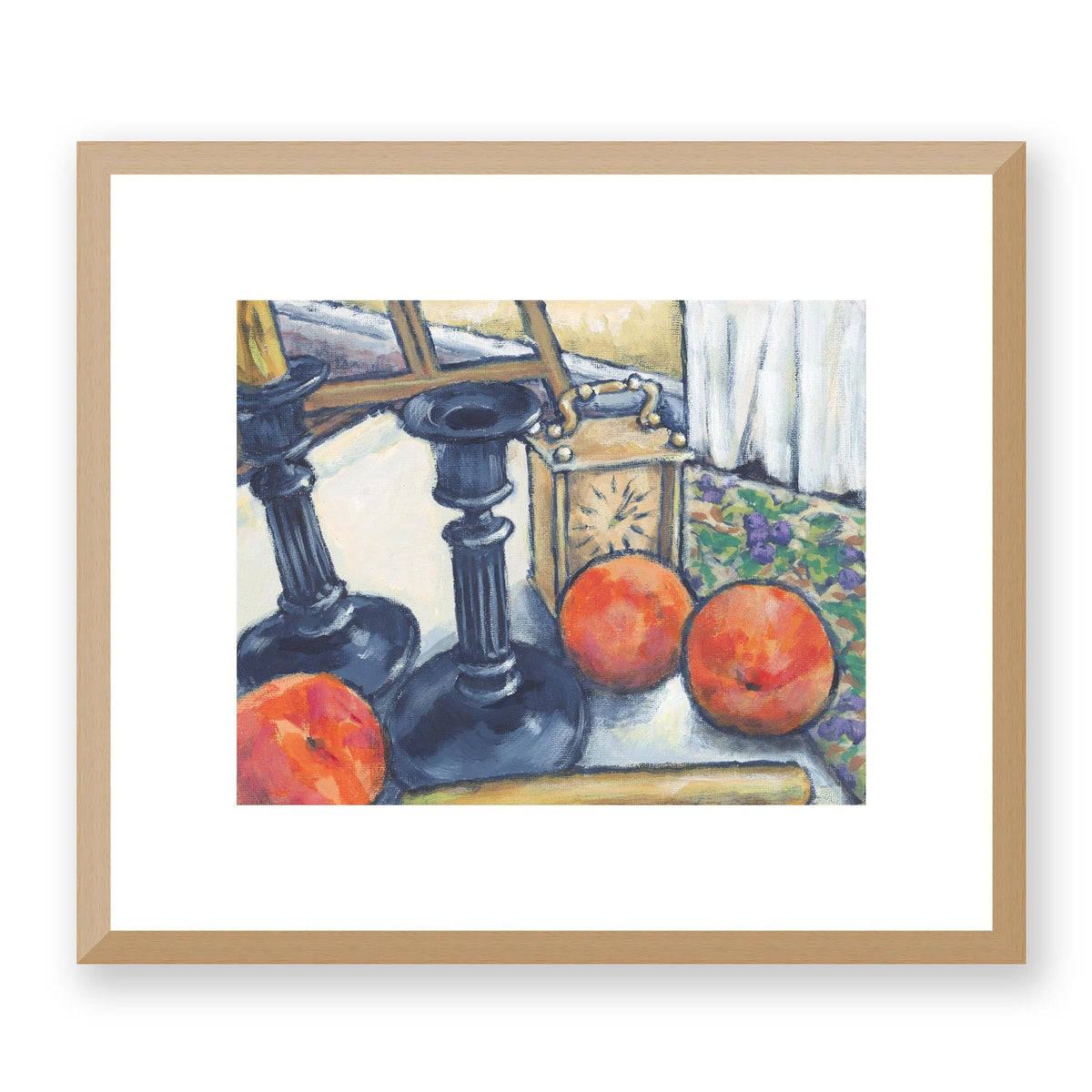 The Candlestick Still Life Fine Art Print | 36 x 30 cm / 14 x 12 inches | Natural Frame