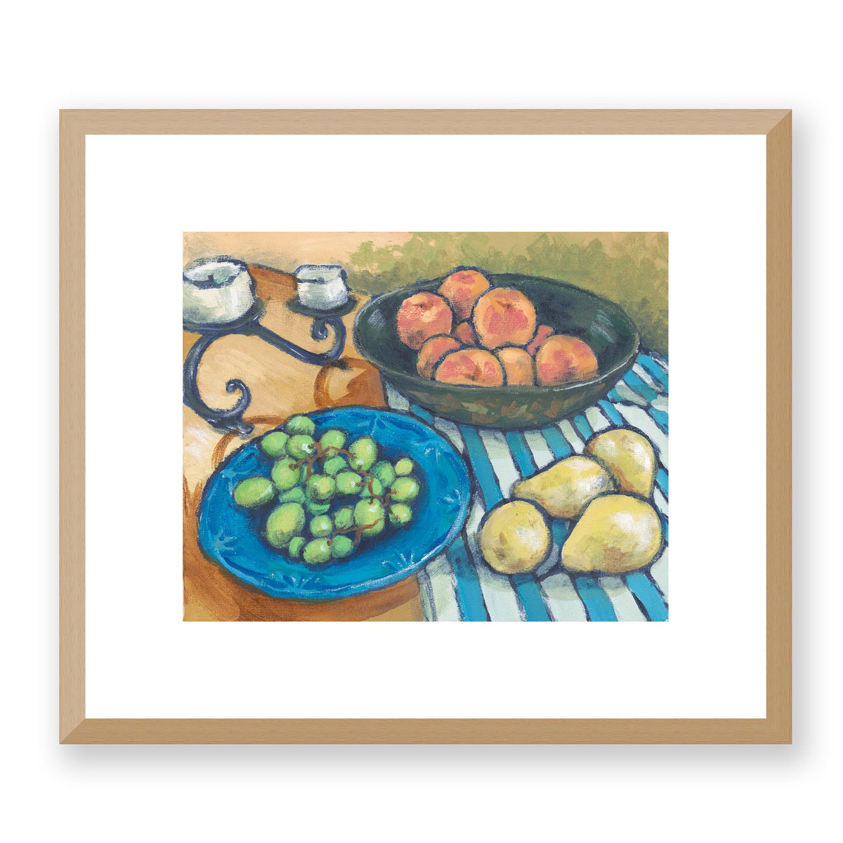 The Summer Platter Fine Art Print | 36 x 30 cm / 14 x 12 inches | Natural Frame
