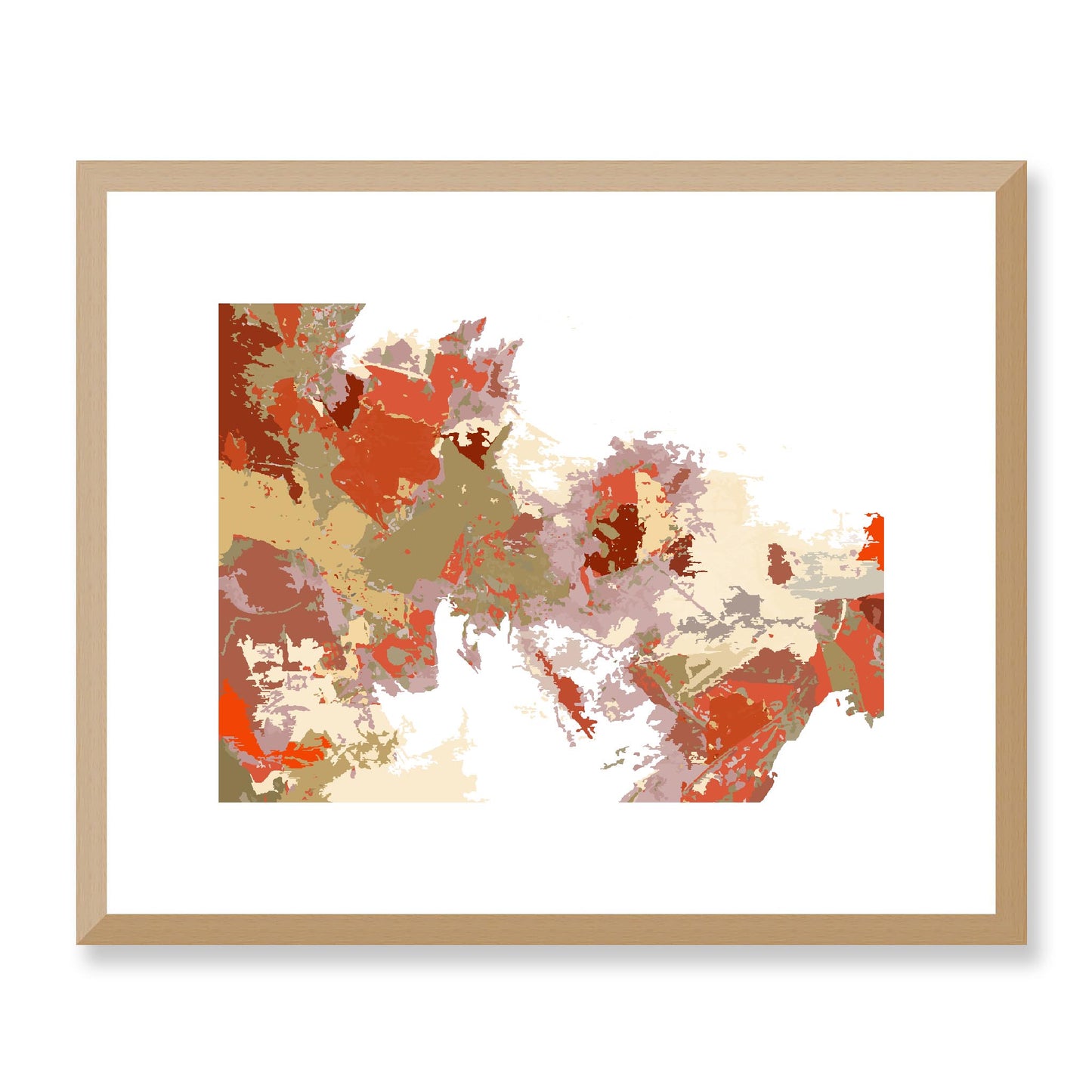 Framed Graphic Art Print, White Mat - 12x10 16x13 20x16 28x22 inches | FPH-1130-7694, Prints, Graphic art, Natural Frame, 41 x 33 cm ,16 x 13 inches