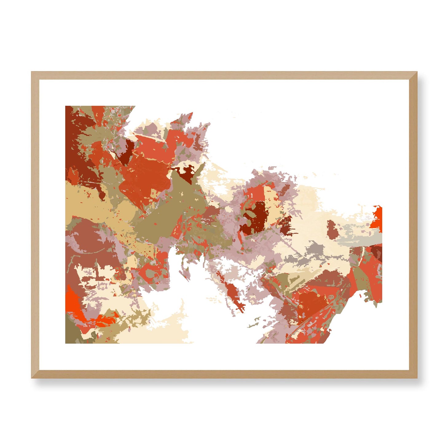 Framed Graphic Art Print, White Mat - 12x10 16x13 20x16 28x22 inches | FPH-1130-7694, Prints, Graphic art, Natural Frame, 71 x 56 cm ,28 x 22 inches