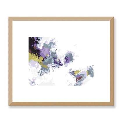 Lime Zest #1142-7694 Abstract Graphic Art Print - Moody Purple & Slate Coast Design, Horizontal Layout, 2-Inch Premium Gallery Matting