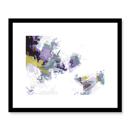 Lime Zest #1142-7694 Abstract Graphic Art Print - Moody Purple & Slate Coast Design, Horizontal Layout, 2-Inch Premium Gallery Matting