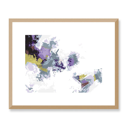 Elderberry Garden #1143-7694 Abstract Graphic Art Print - Deep Plum & Violet Modern Design, Horizontal 2-Inch Premium Gallery Matting