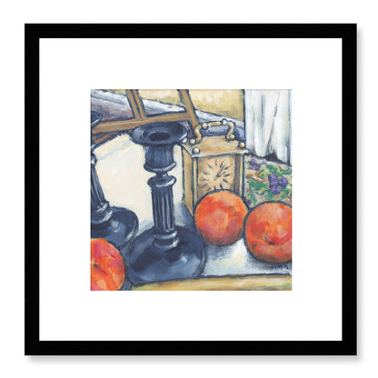 The Candlestick Still Life Fine Art Print | 30 x 30 cm / 12 x 12 inches | Black Frame