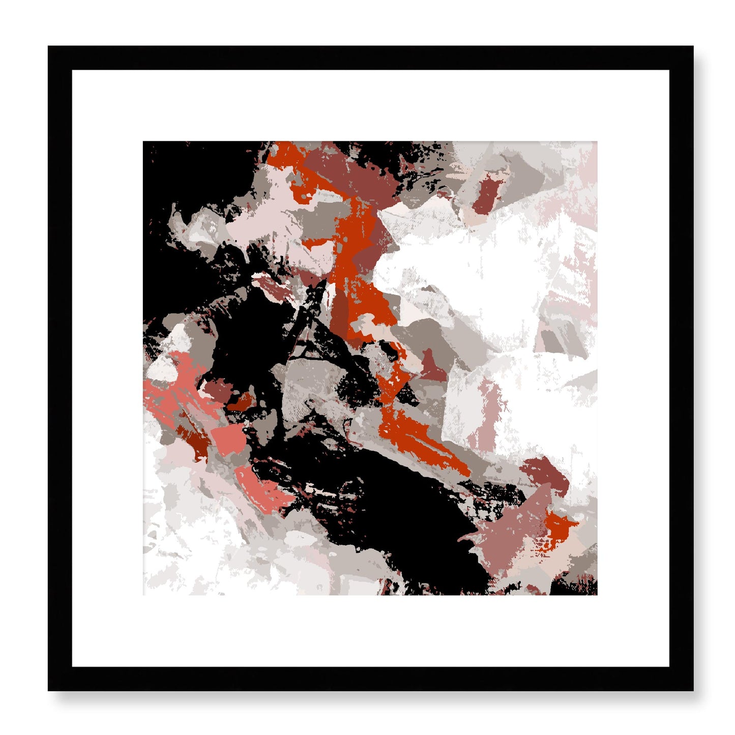 Framed Graphic Art Print, White Mat - 8x8 12x12 16x16 20x20 24x24 28x28 inches | FPS-1130-7690, Prints, Graphic art, Black Frame, 41 x 41 cm ,16 x 16 inches