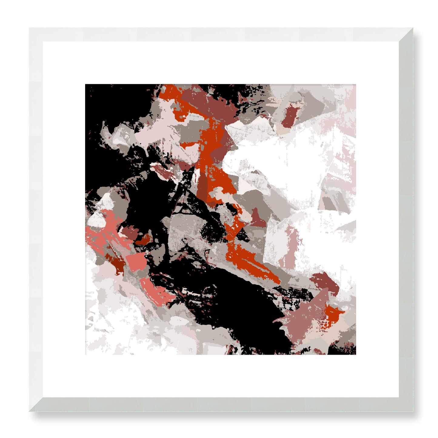 Framed Graphic Art Print, White Mat - 8x8 12x12 16x16 20x20 24x24 28x28 inches | FPS-1130-7690, Prints, Graphic art, White Frame, 41 x 41 cm ,16 x 16 inches