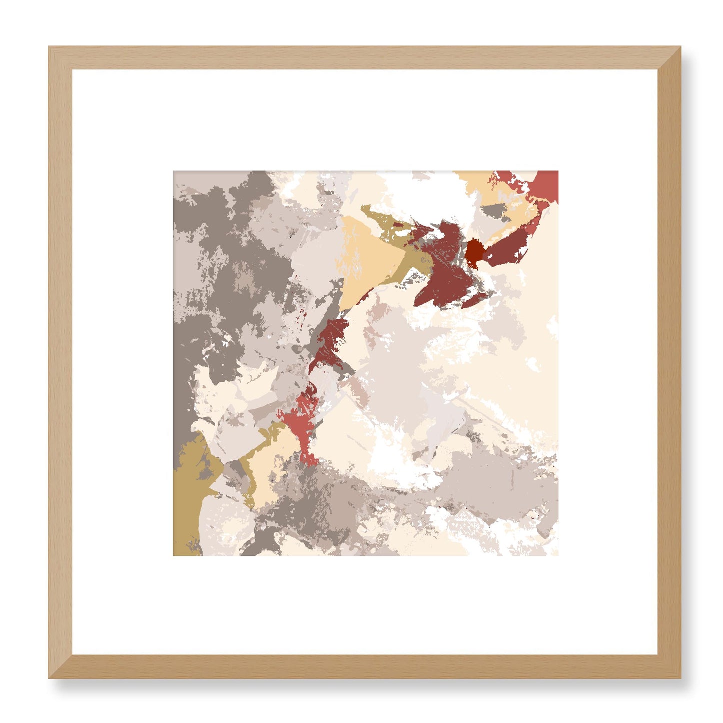 Framed Graphic Art Print, White Mat - 8x8 12x12 16x16 20x20 24x24 28x28 inches | FPS-1130-7691, Prints, Graphic art, Natural Frame, 30 x 30 cm ,12 x 12 inches
