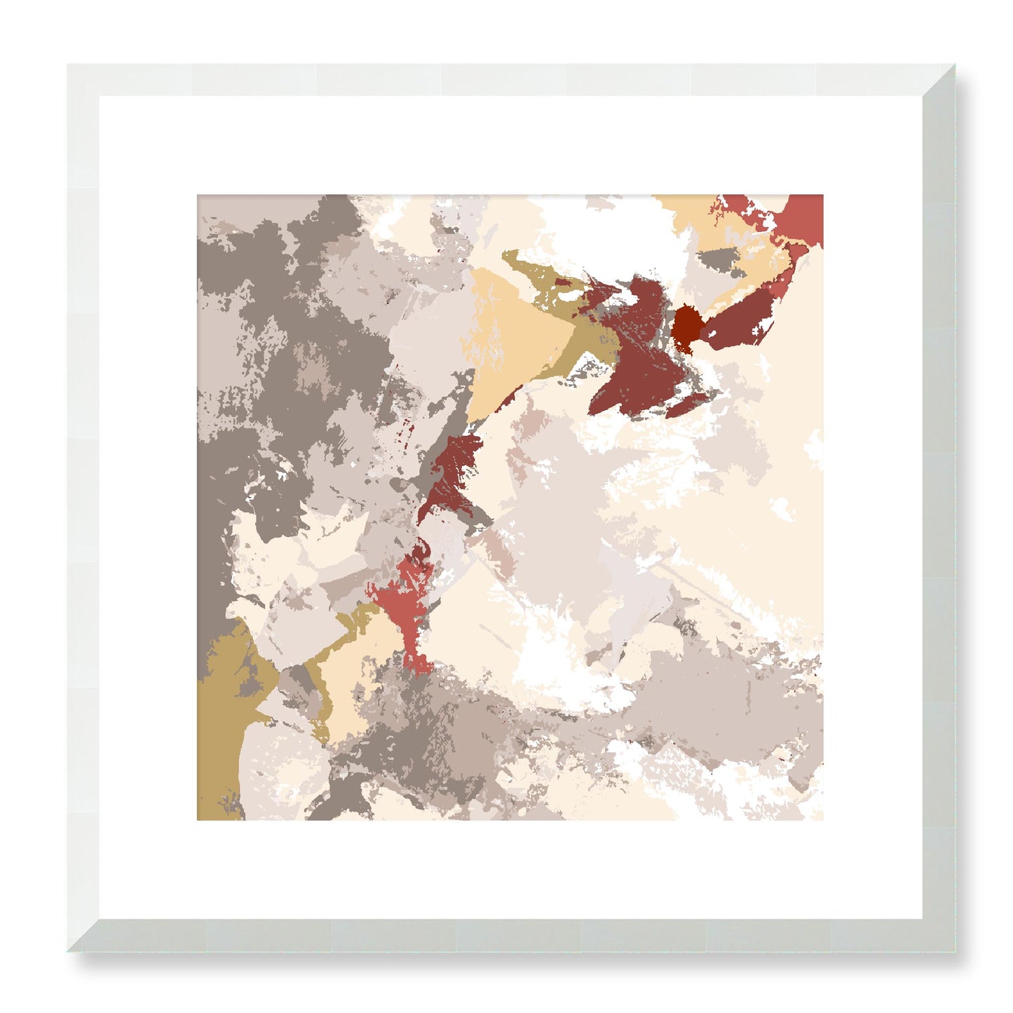 Framed Graphic Art Print, White Mat - 8x8 12x12 16x16 20x20 24x24 28x28 inches | FPS-1130-7691, Prints, Graphic art, White Frame, 41 x 41 cm ,16 x 16 inches