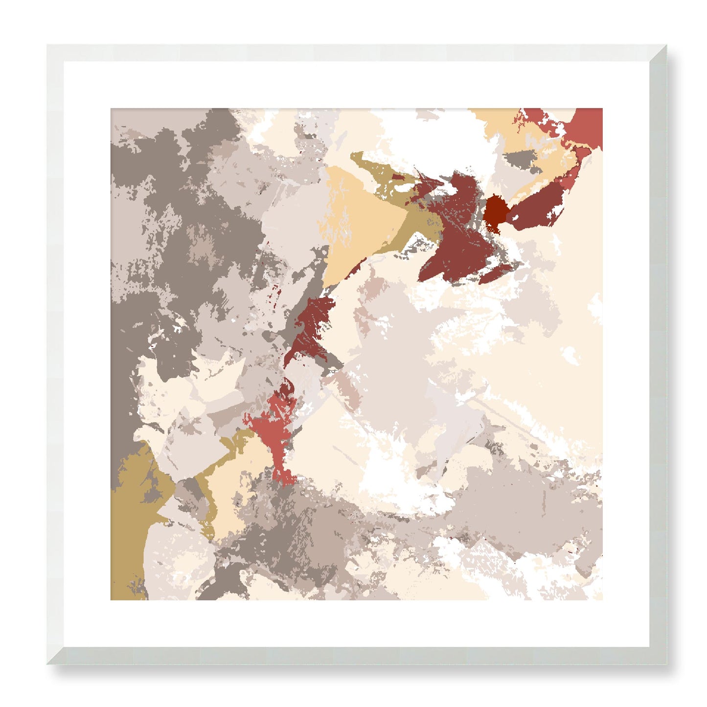 Framed Graphic Art Print, White Mat - 8x8 12x12 16x16 20x20 24x24 28x28 inches | FPS-1130-7691, Prints, Graphic art, White Frame, 61 x 61 cm ,24 x 24 inches