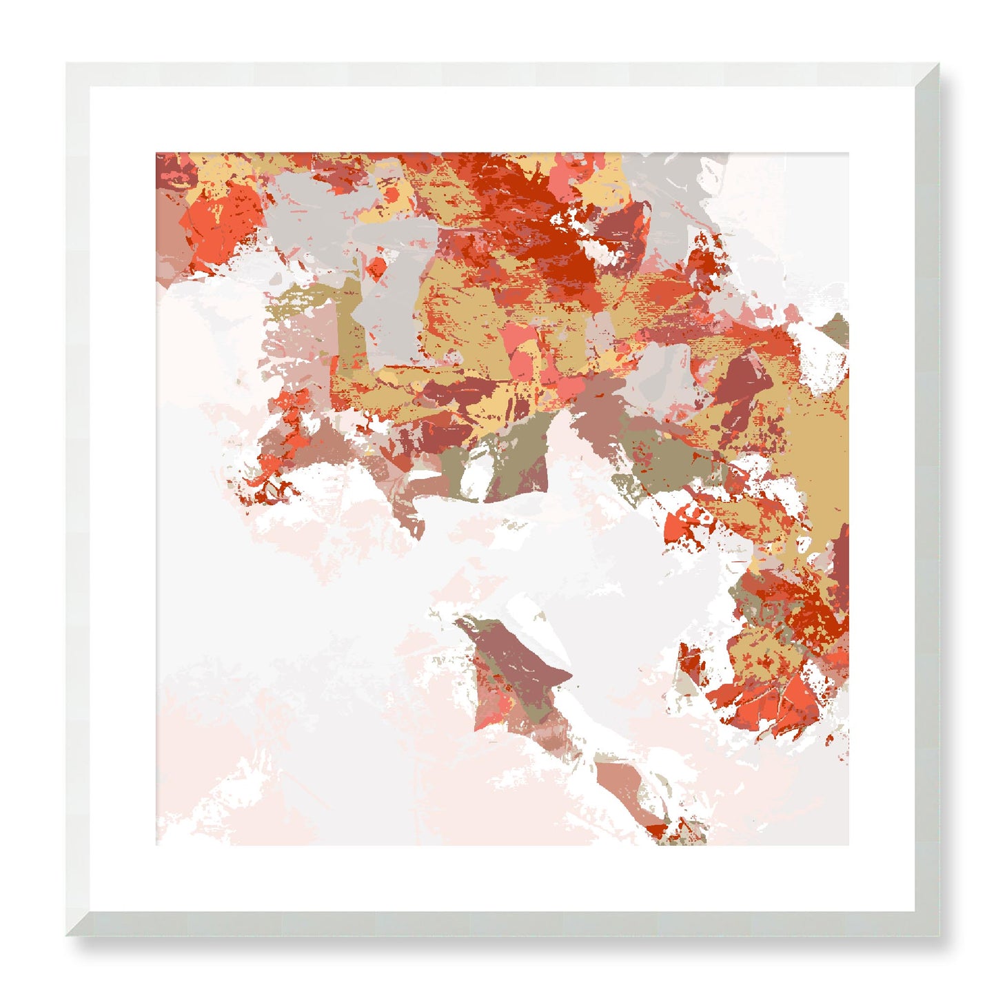 Framed Graphic Art Print, White Mat - 8x8 12x12 16x16 20x20 24x24 28x28 inches | FPS-1130-7693, Prints, Graphic art, White Frame, 61 x 61 cm ,24 x 24 inches