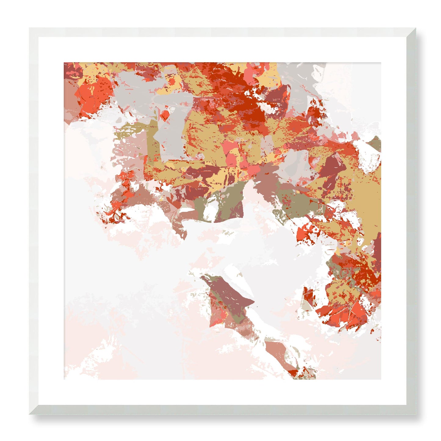Framed Graphic Art Print, White Mat - 8x8 12x12 16x16 20x20 24x24 28x28 inches | FPS-1130-7693, Prints, Graphic art, White Frame, 71 x 71 cm ,28 x 28 inches