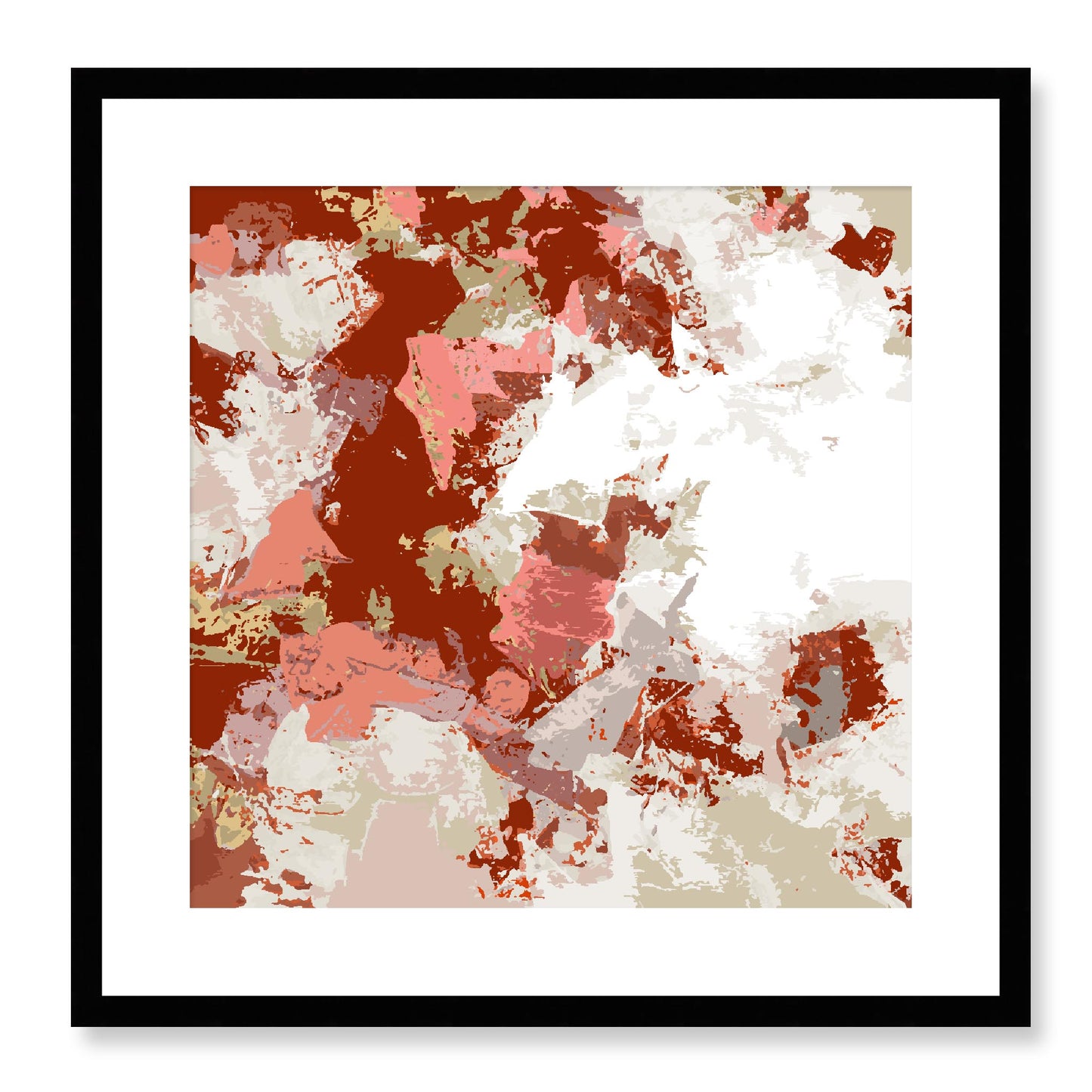 Framed Graphic Art Print, White Mat - 8x8 12x12 16x16 20x20 24x24 28x28 inches | FPS-1130-7695, Prints, Graphic art, Black Frame, 51 x 51 cm ,20 x 20 inches