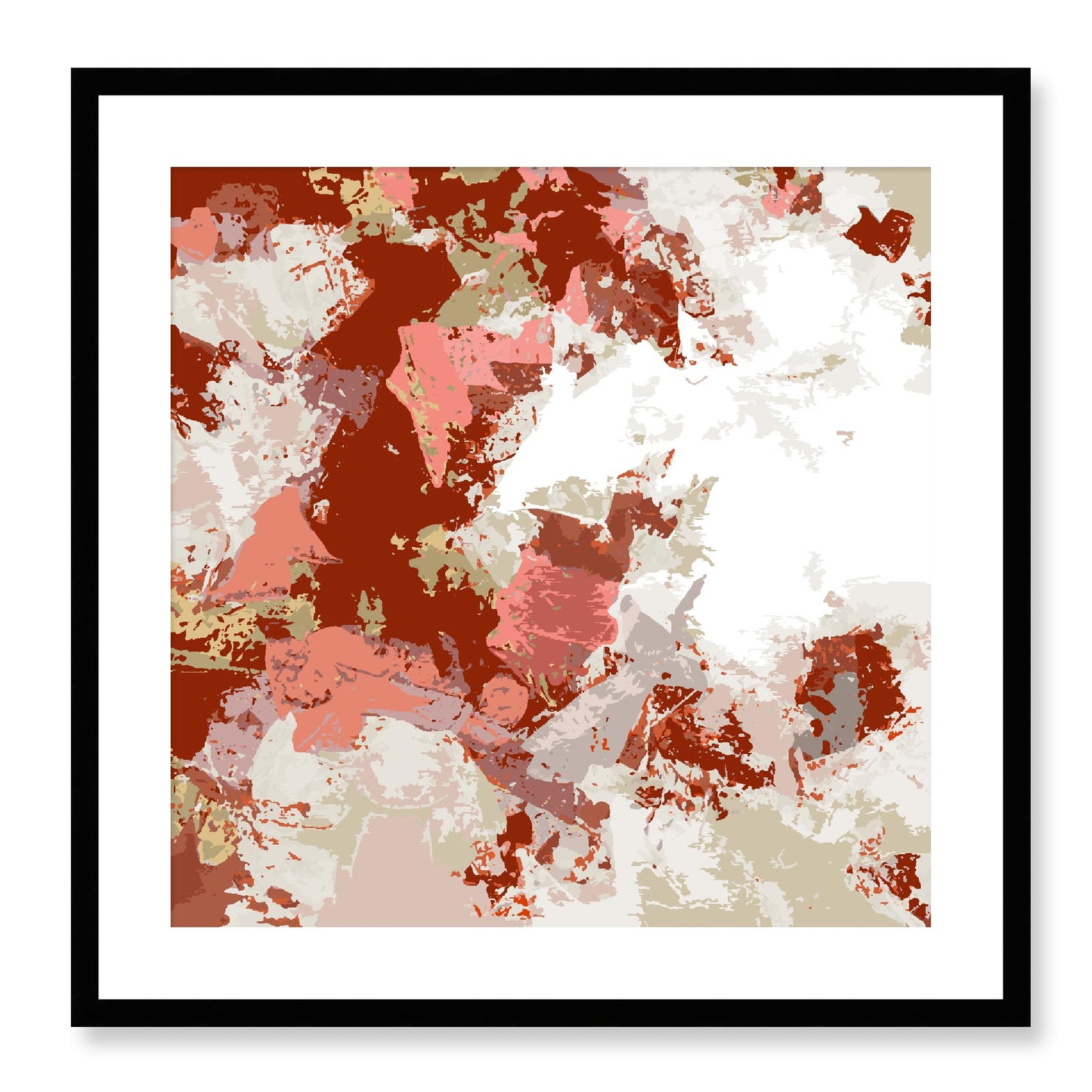 Framed Graphic Art Print, White Mat - 8x8 12x12 16x16 20x20 24x24 28x28 inches | FPS-1130-7695, Prints, Graphic art, Black Frame, 61 x 61 cm ,24 x 24 inches