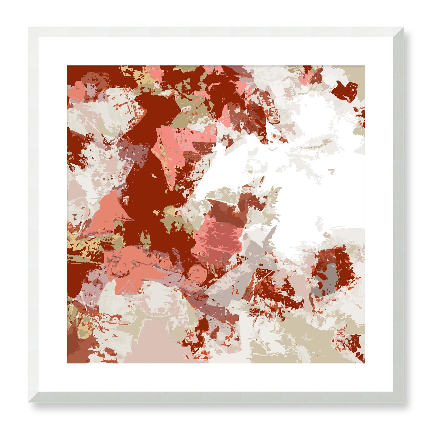 Framed Graphic Art Print, White Mat - 8x8 12x12 16x16 20x20 24x24 28x28 inches | FPS-1130-7695, Prints, Graphic art, White Frame, 61 x 61 cm ,24 x 24 inches
