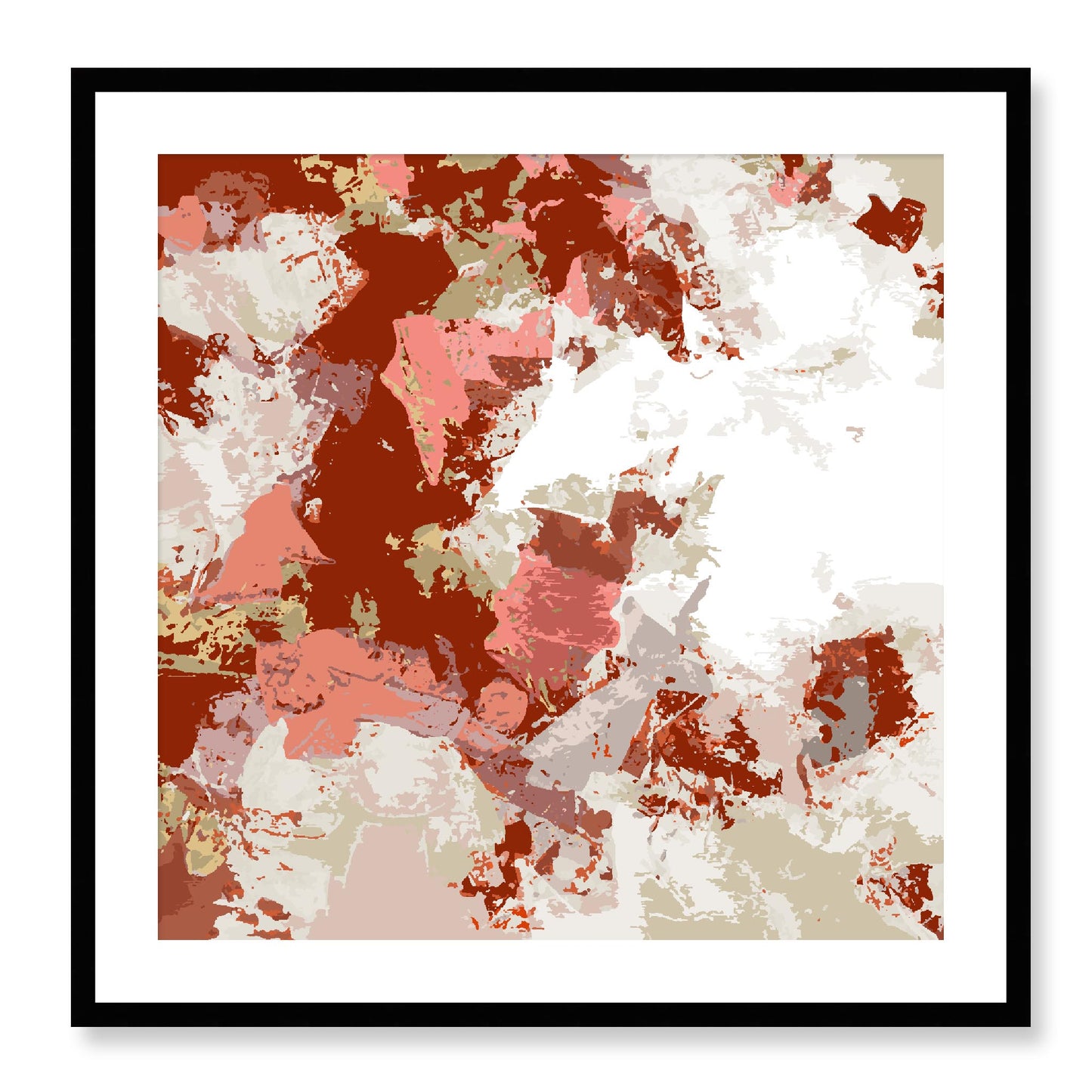Framed Graphic Art Print, White Mat - 8x8 12x12 16x16 20x20 24x24 28x28 inches | FPS-1130-7695, Prints, Graphic art, Black Frame, 71 x 71 cm ,28 x 28 inches