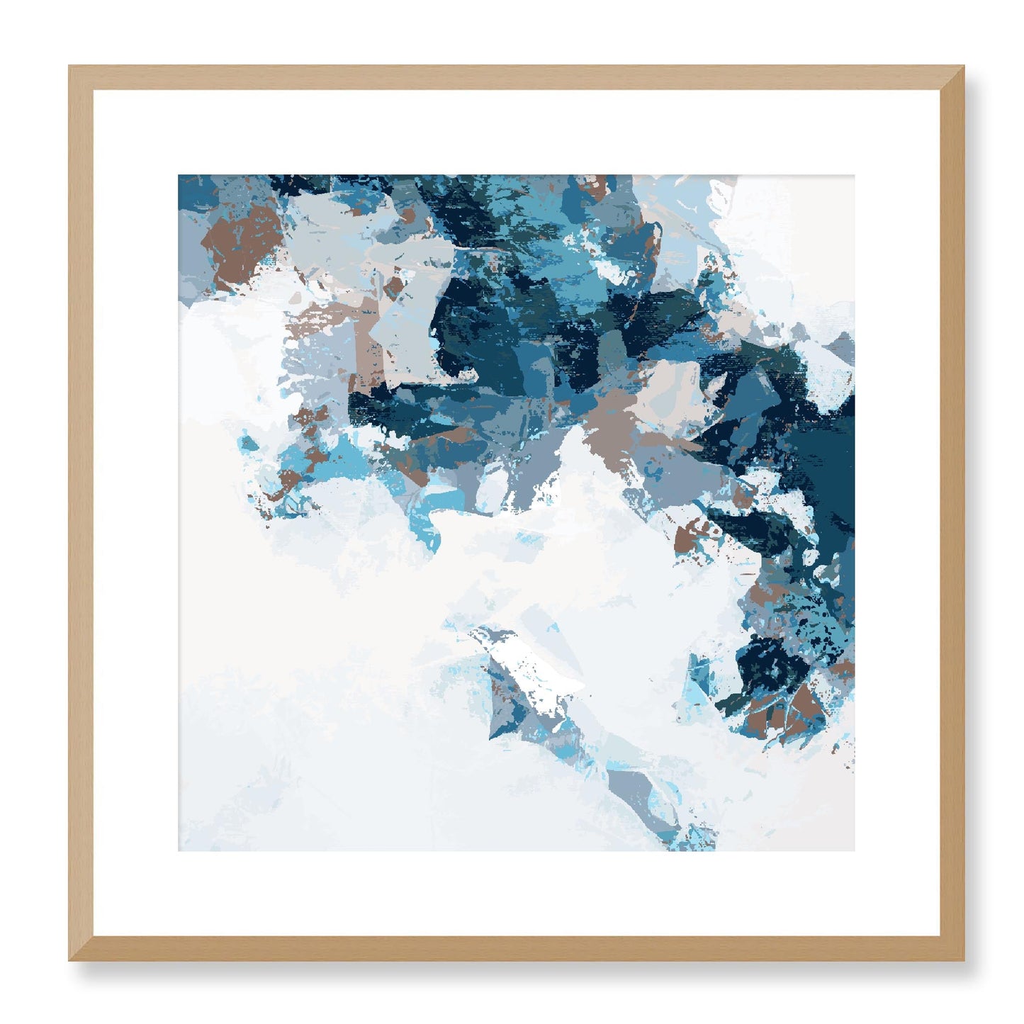 Framed Graphic Art Print, White Mat - 8x8 12x12 16x16 20x20 24x24 28x28 inches | FPS-1152-7693, Prints, Graphic art, Natural Frame, 51 x 51 cm ,20 x 20 inches