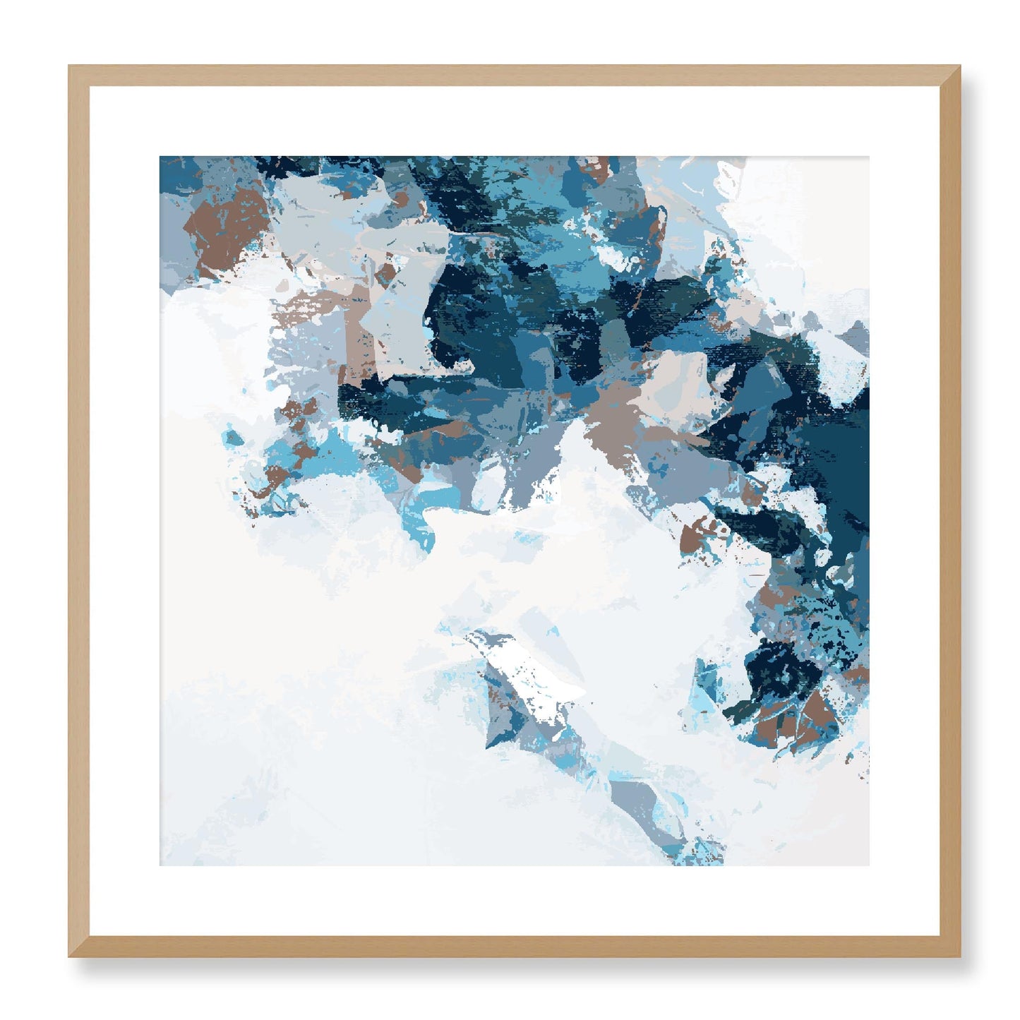 Framed Graphic Art Print, White Mat - 8x8 12x12 16x16 20x20 24x24 28x28 inches | FPS-1152-7693, Prints, Graphic art, Natural Frame, 61 x 61 cm ,24 x 24 inches