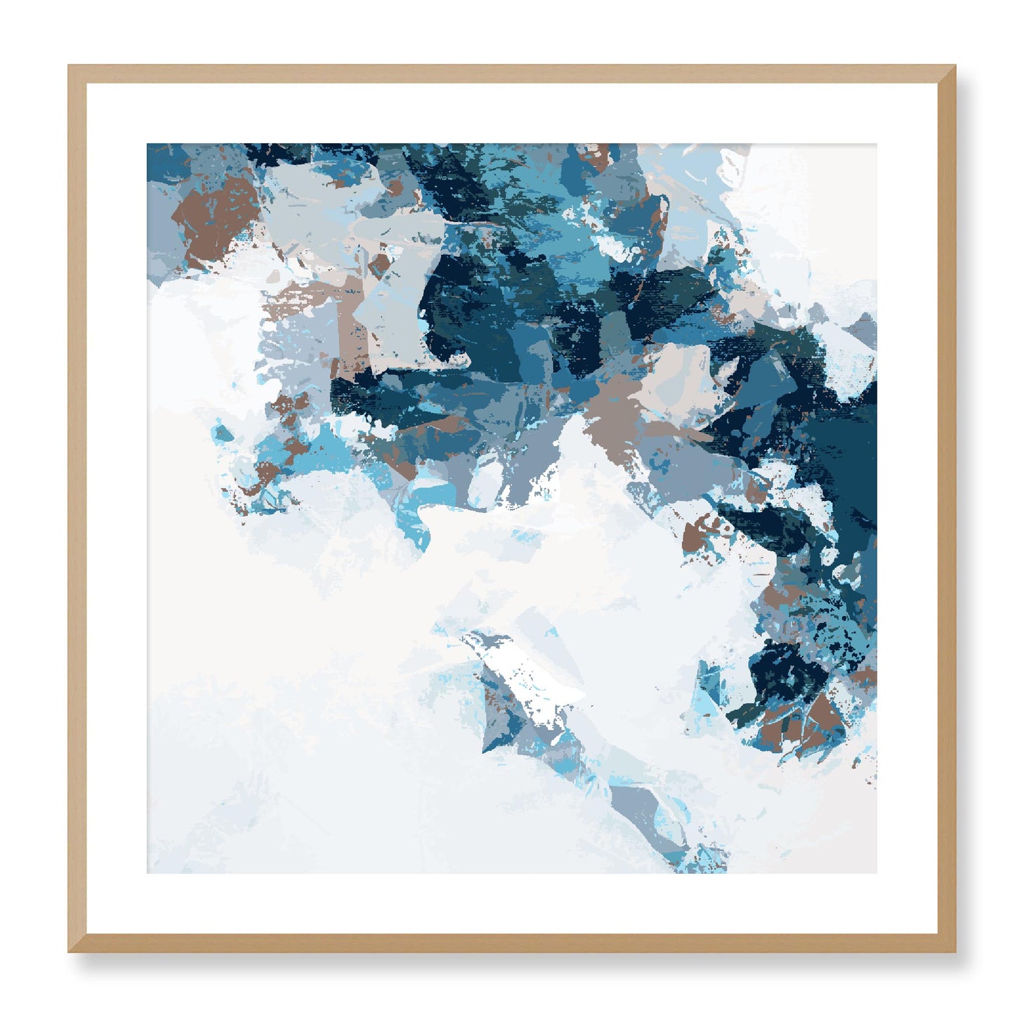 Framed Graphic Art Print, White Mat - 8x8 12x12 16x16 20x20 24x24 28x28 inches | FPS-1151-7693, Prints, Graphic art, Natural Frame, 71 x 71 cm ,28 x 28 inches