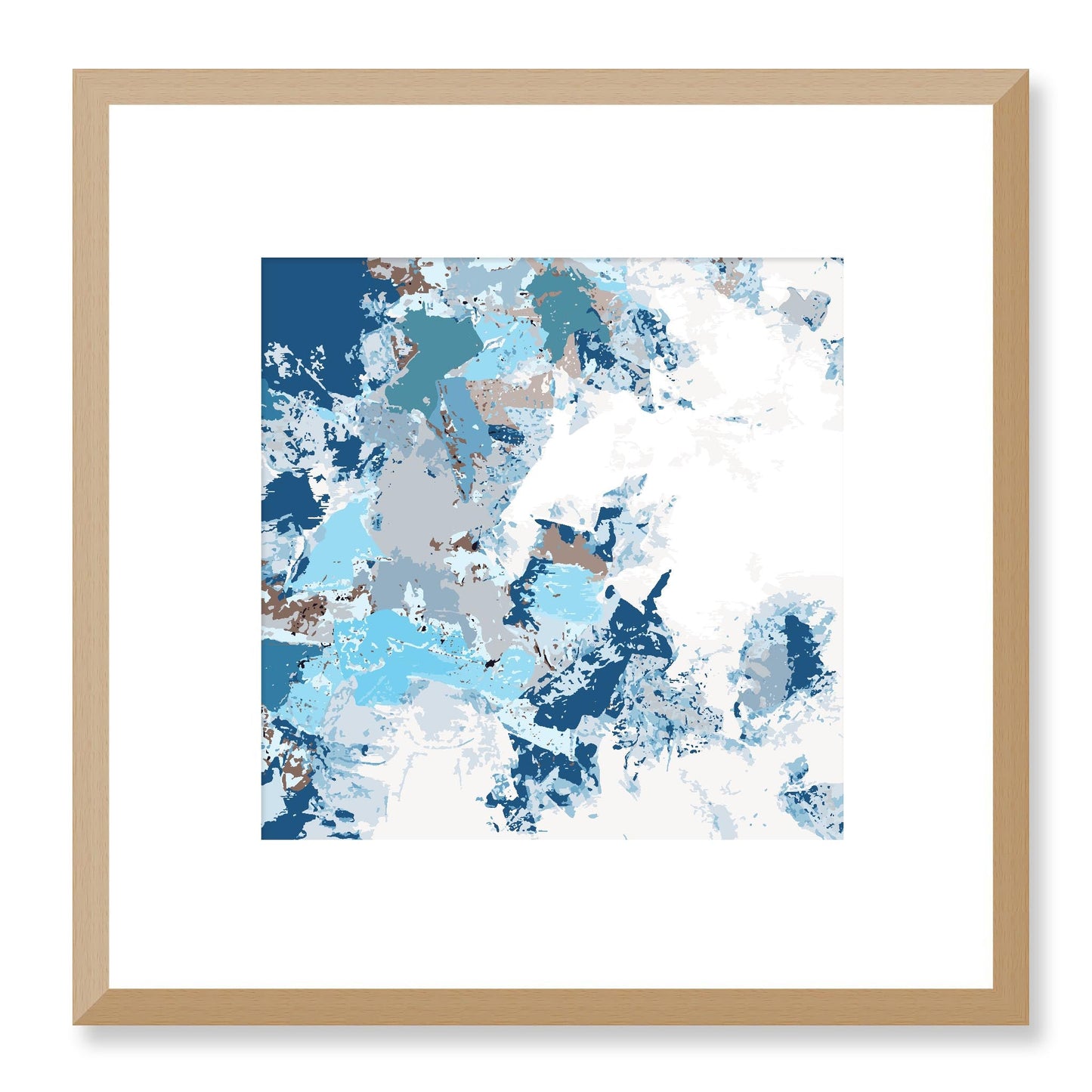 Framed Graphic Art Print, White Mat - 8x8 12x12 16x16 20x20 24x24 28x28 inches | FPS-1153-7695, Prints, Graphic art, Natural Frame, 30 x 30 cm ,12 x 12 inches