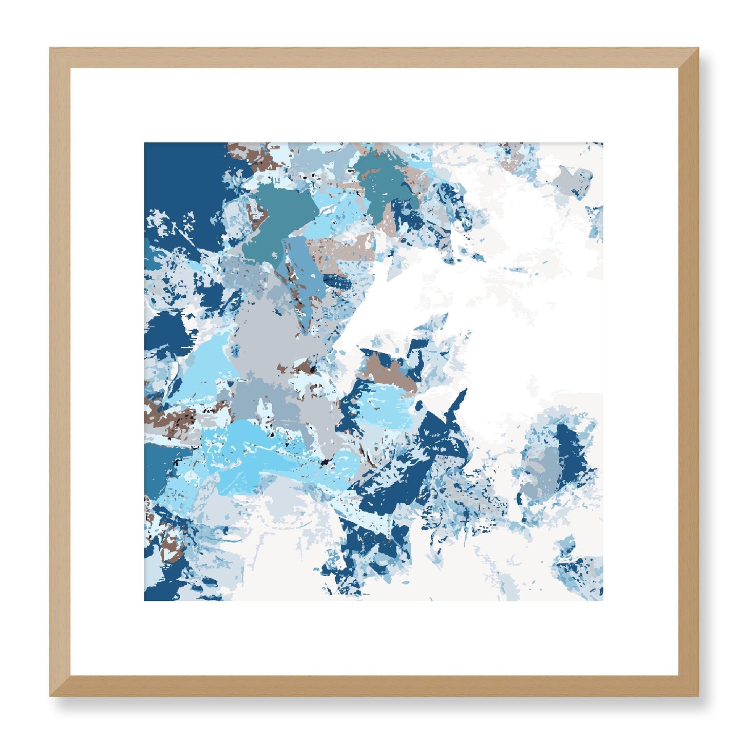 Framed Graphic Art Print, White Mat - 8x8 12x12 16x16 20x20 24x24 28x28 inches | FPS-1152-7695, Prints, Graphic art, Natural Frame, 41 x 41 cm ,16 x 16 inches