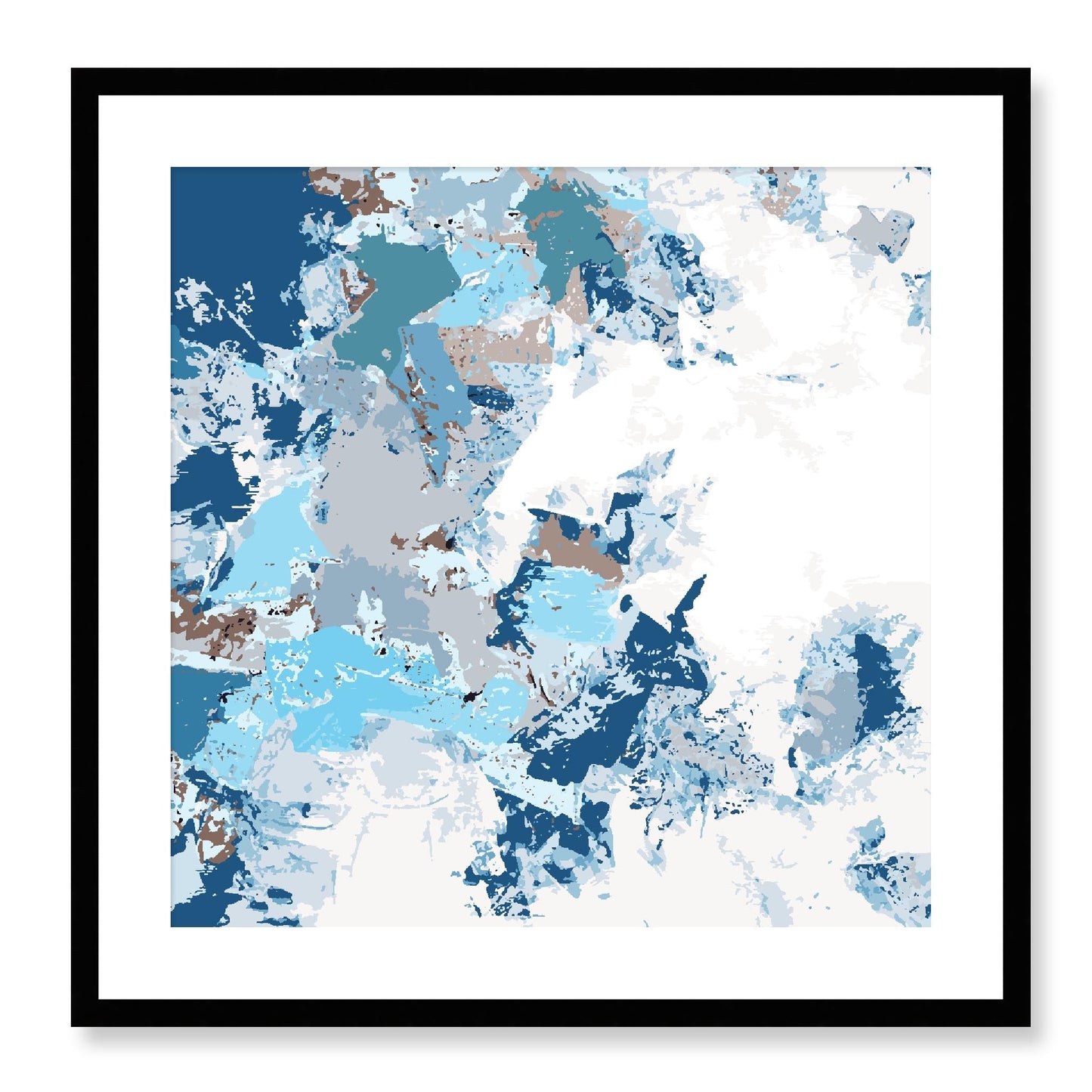 Framed Graphic Art Print, White Mat - 8x8 12x12 16x16 20x20 24x24 28x28 inches | FPS-1152-7695, Prints, Graphic art, Black Frame, 61 x 61 cm ,24 x 24 inches